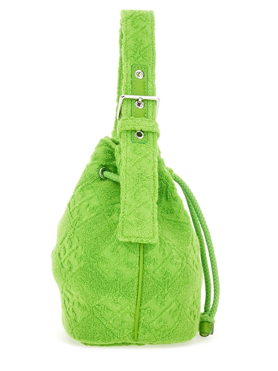 Tory Burch t Monogram Mini Bucket Bag - Green - Image 4