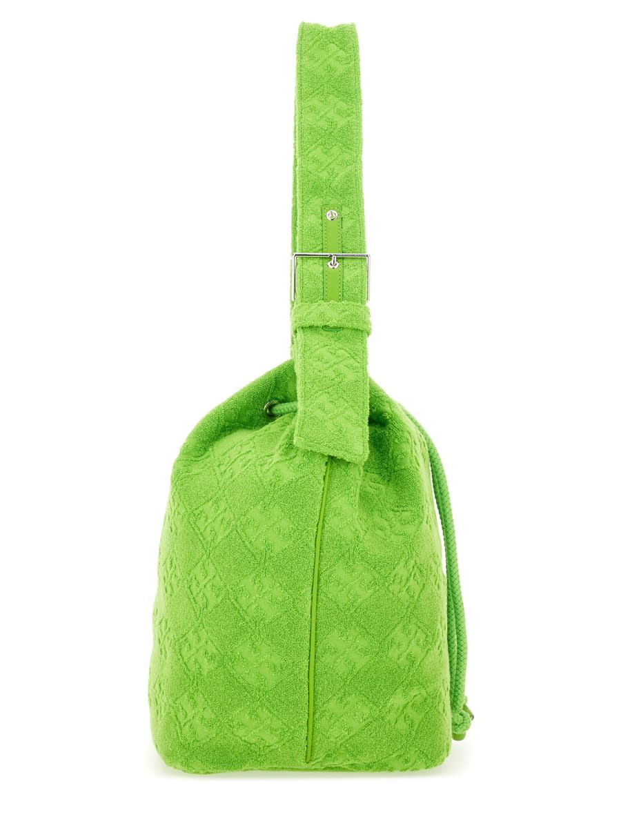 Tory Burch Oversized T Monogram Bucket Bag - Green - Image 4