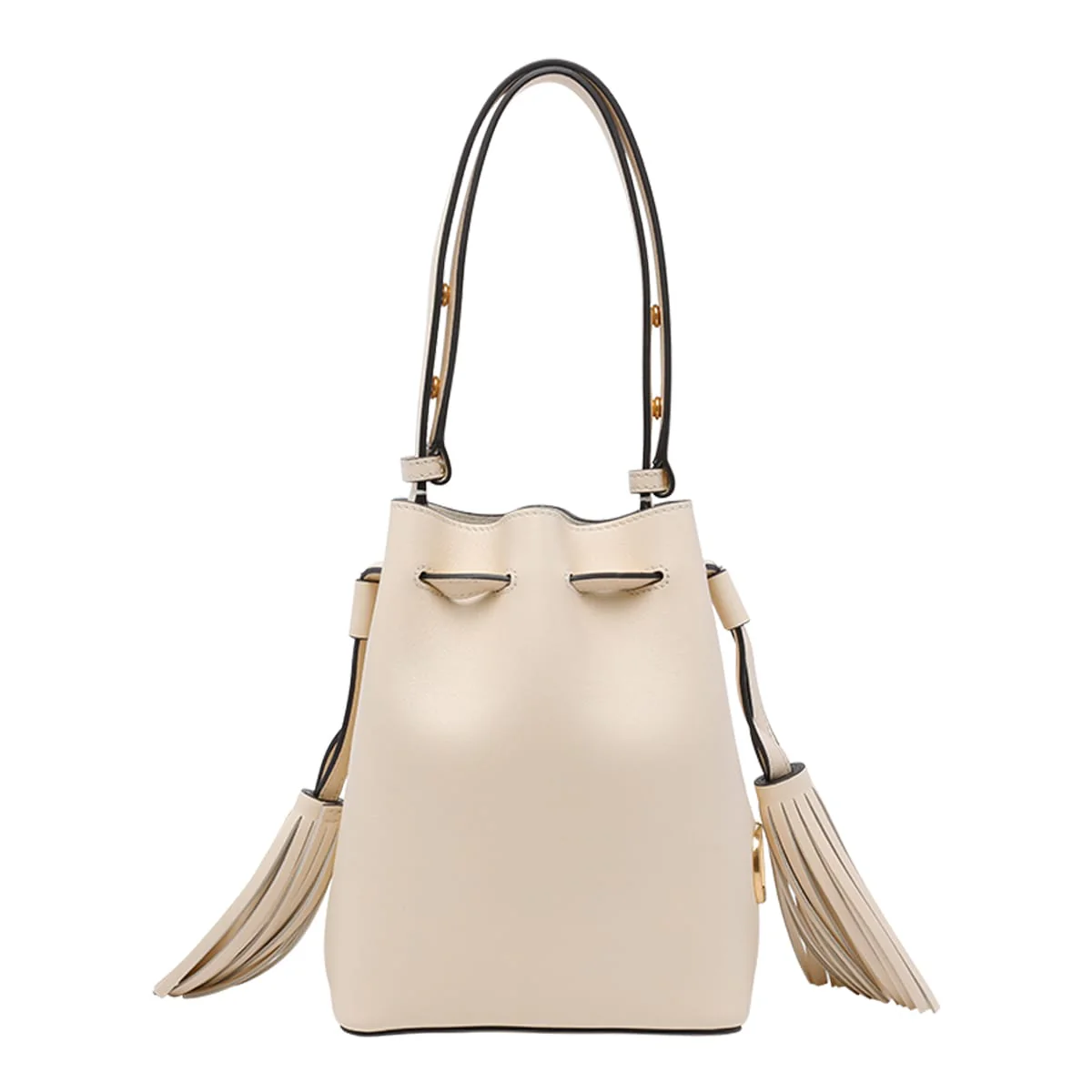 Valentino Garavani Small Drawstring Bucket Bag - White - Image 3