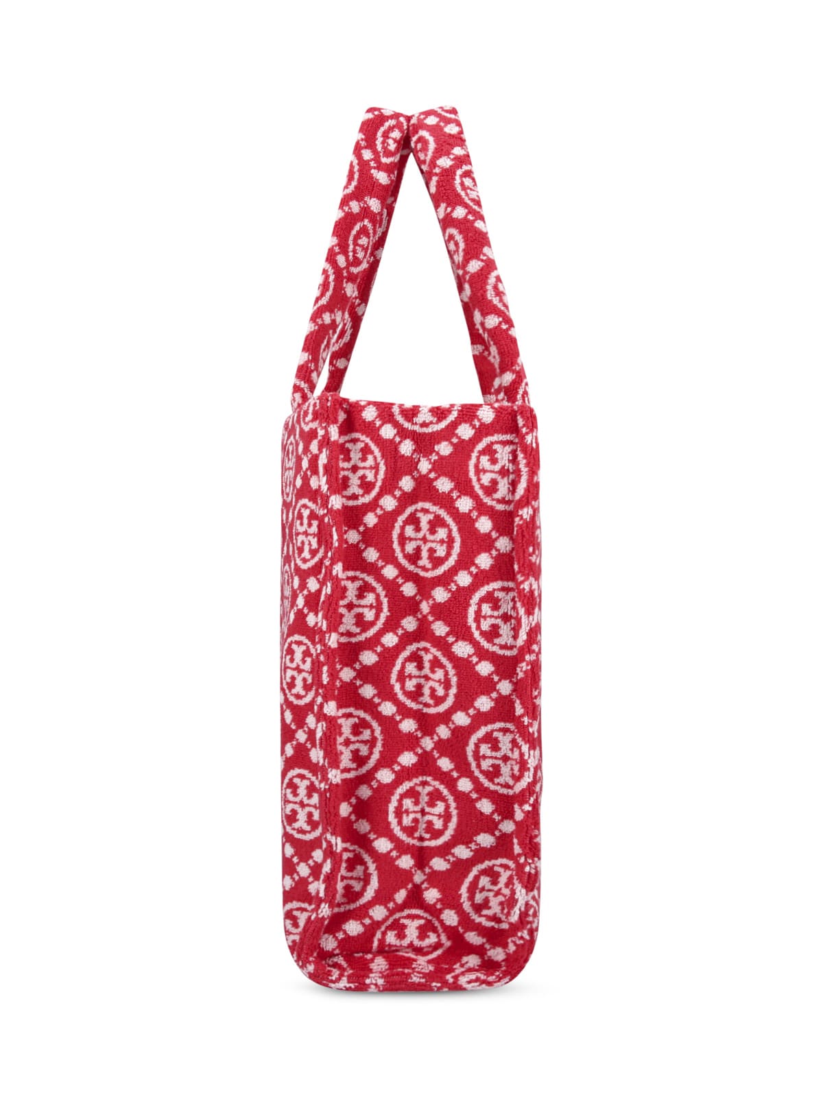 Tory Burch T Monogram Terry Tote Bag - Rosso - Image 5