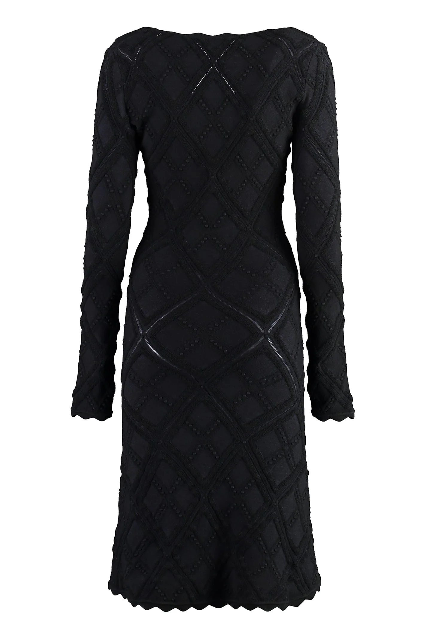 Burberry Scalloped Detail Dress - Black - Image 2