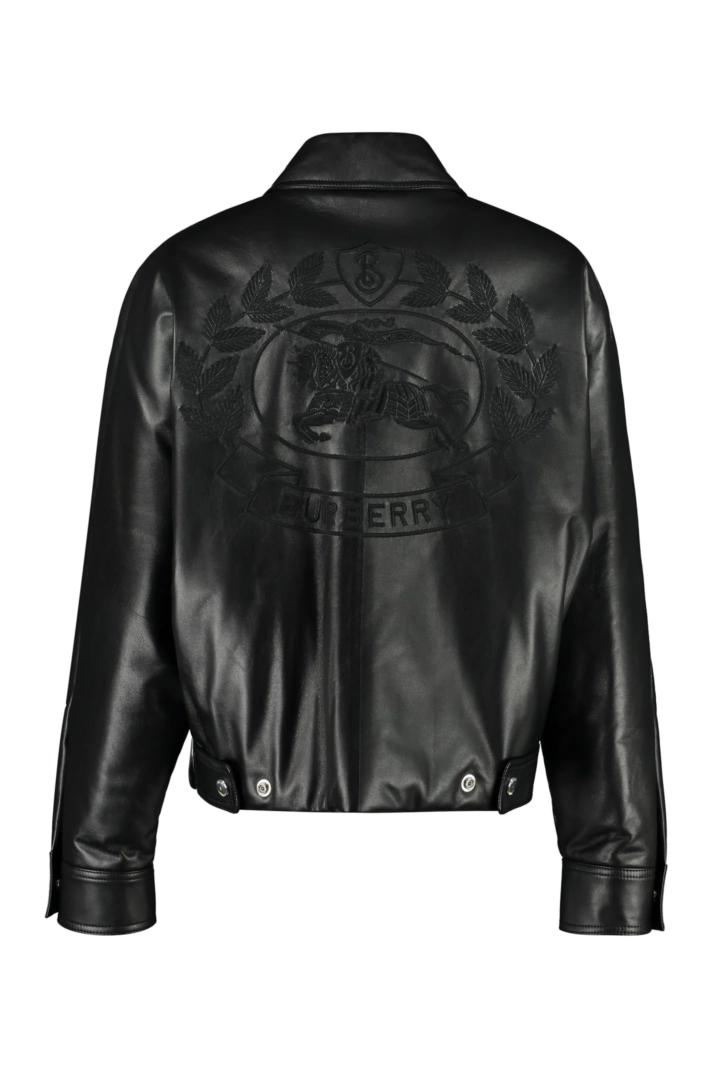 Burberry Lambskin Bomber Jacket - Black - Image 2