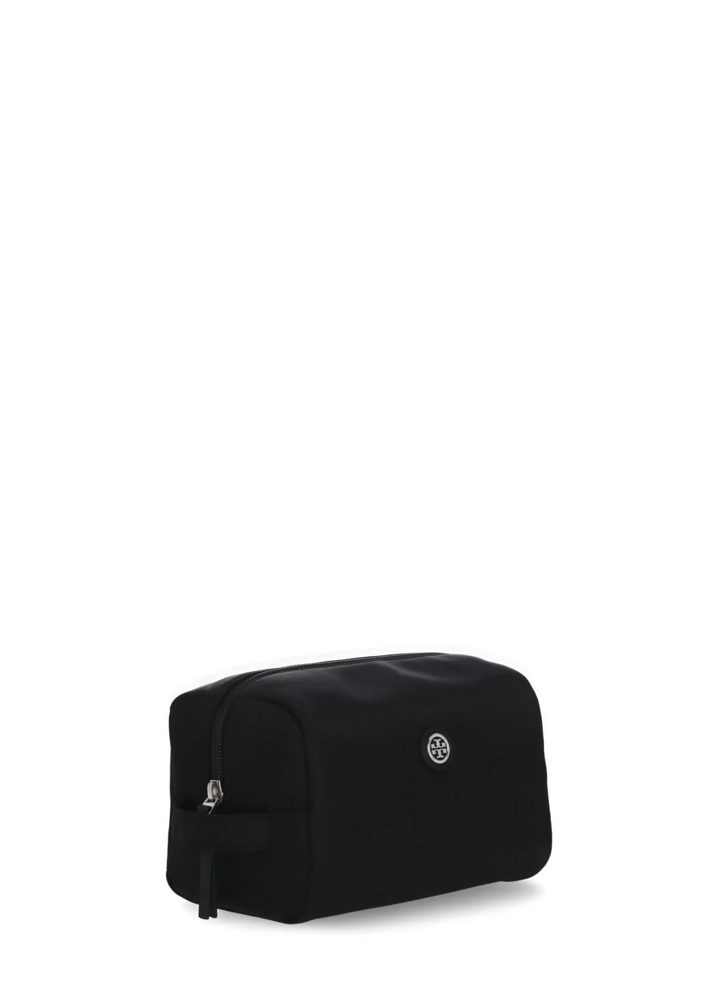Tory Burch Logo Plaque Large Cosmetic Bag - Black - Image 2