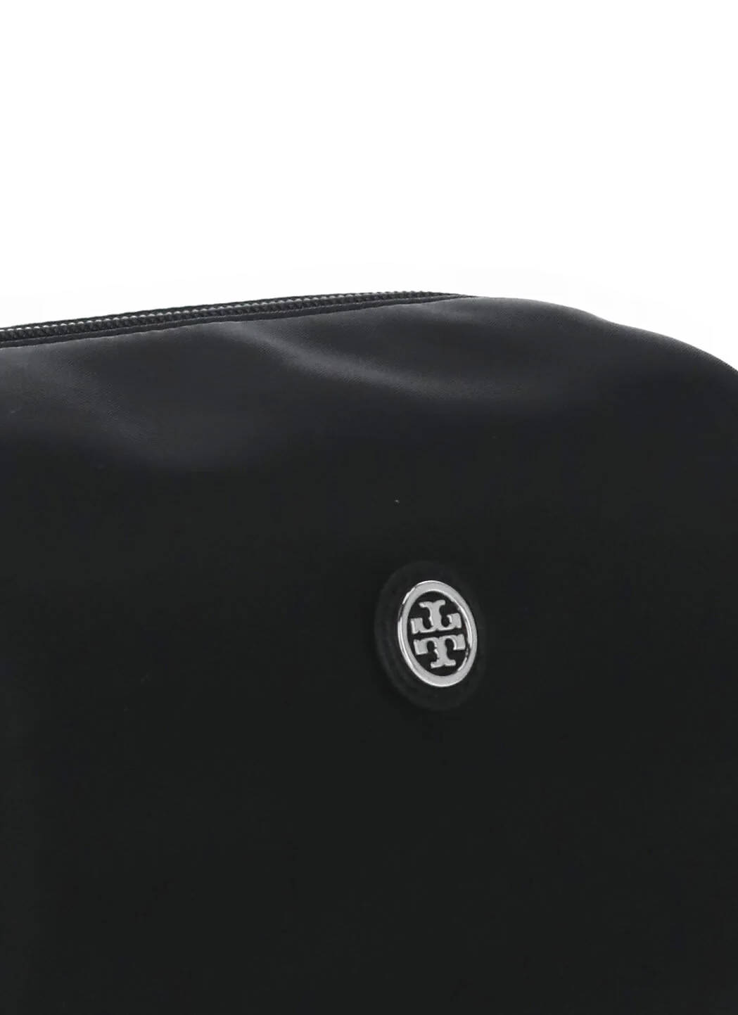 Tory Burch Logo Plaque Large Cosmetic Bag - Black - Image 4