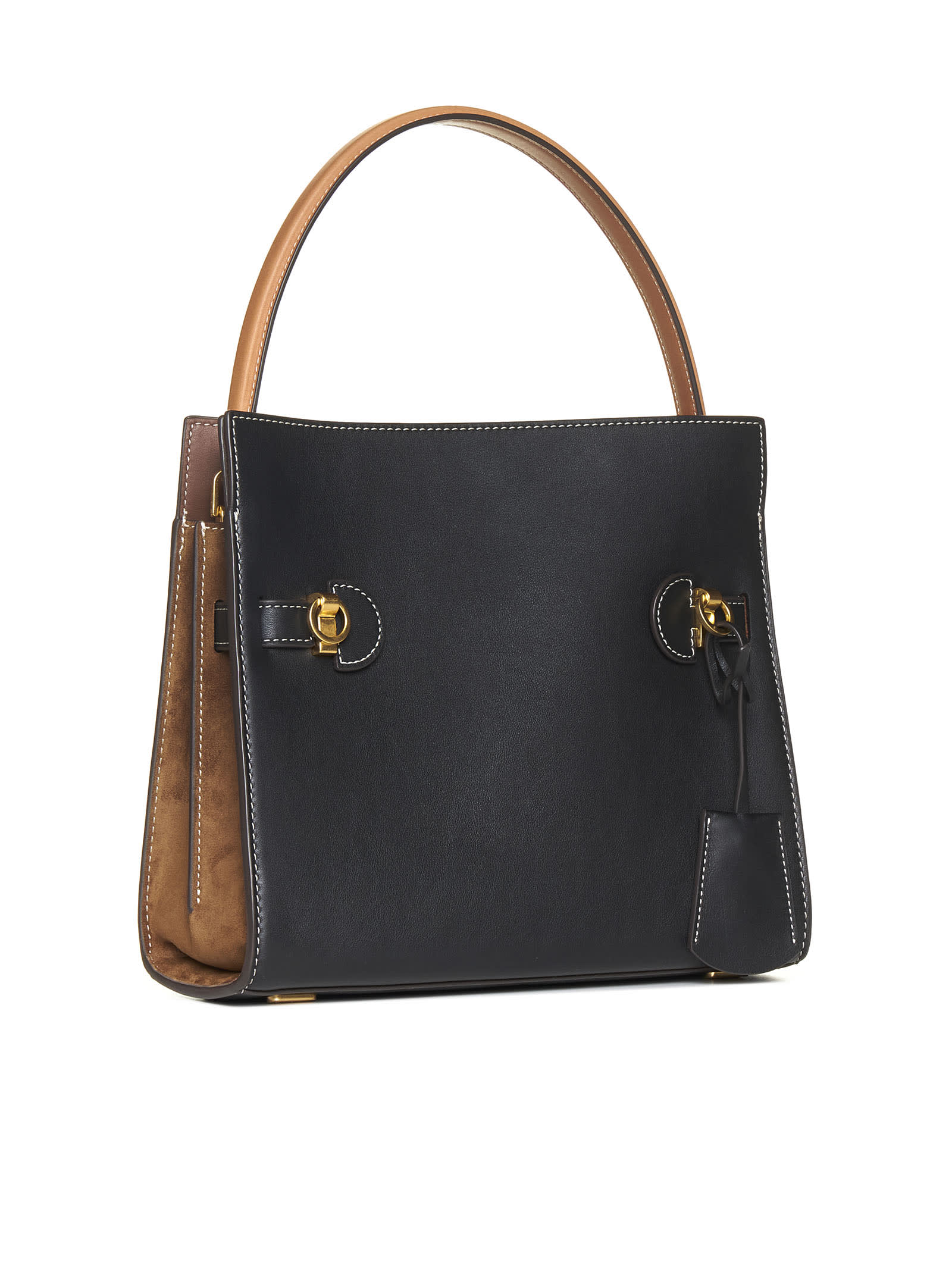 Tory Burch Double Lee Radziwill Handbag - Black - Image 3