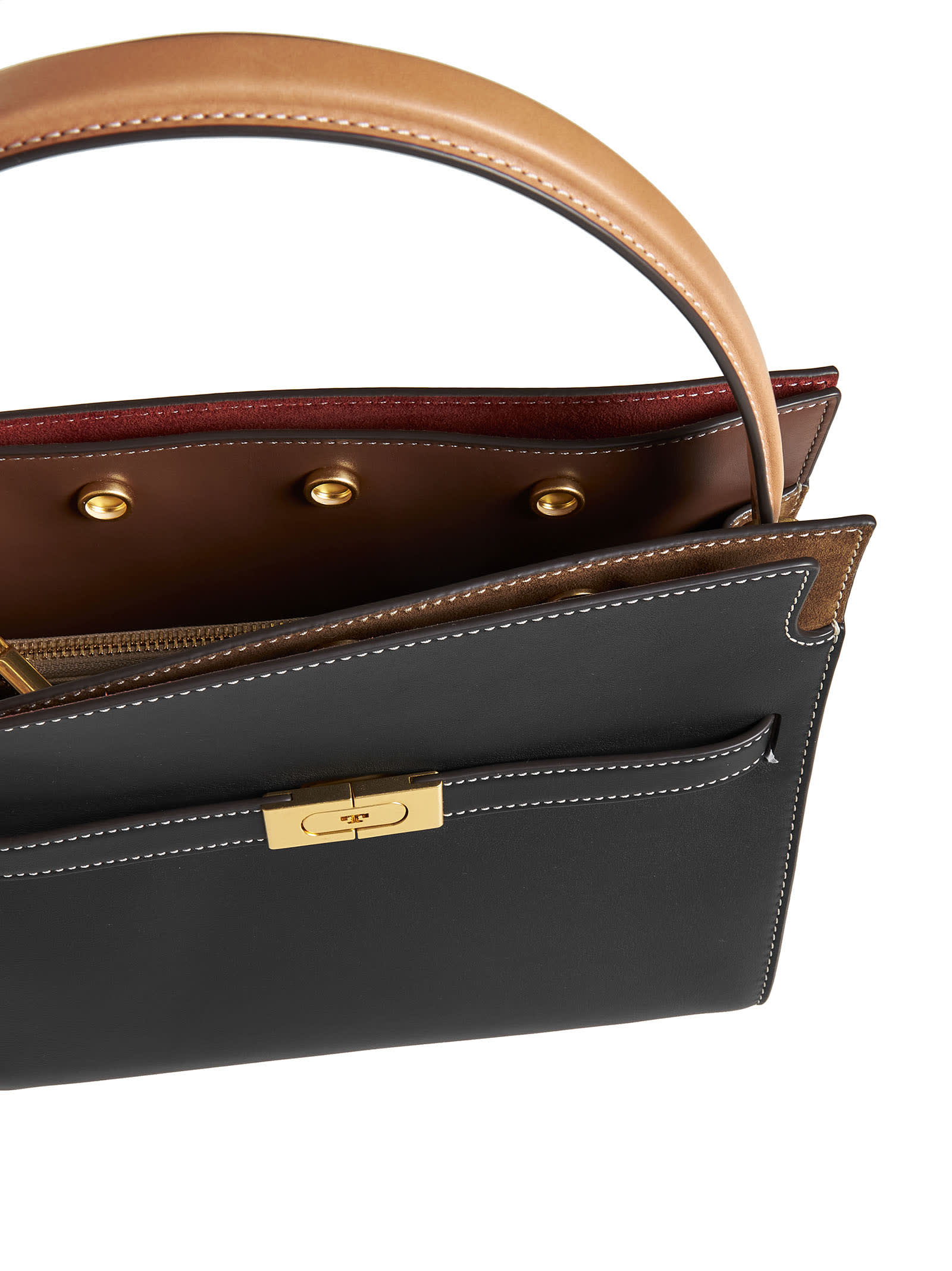 Tory Burch Double Lee Radziwill Handbag - Black - Image 5