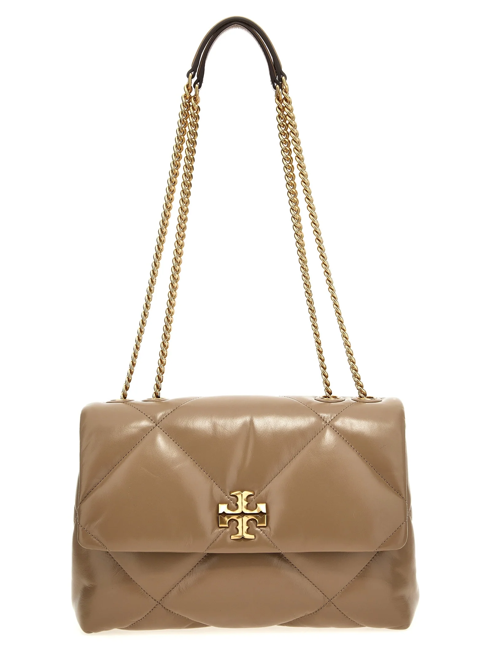 Tory Burch Kira Diamond Quilt Convertible Shoulder Bag - Gray