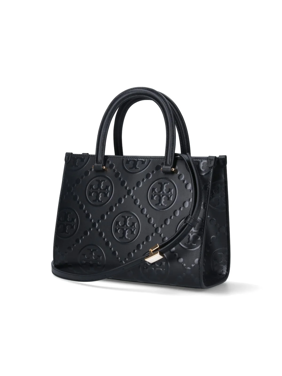 Tory Burch T Monogram Medium Tote Bag - Black - Image 2