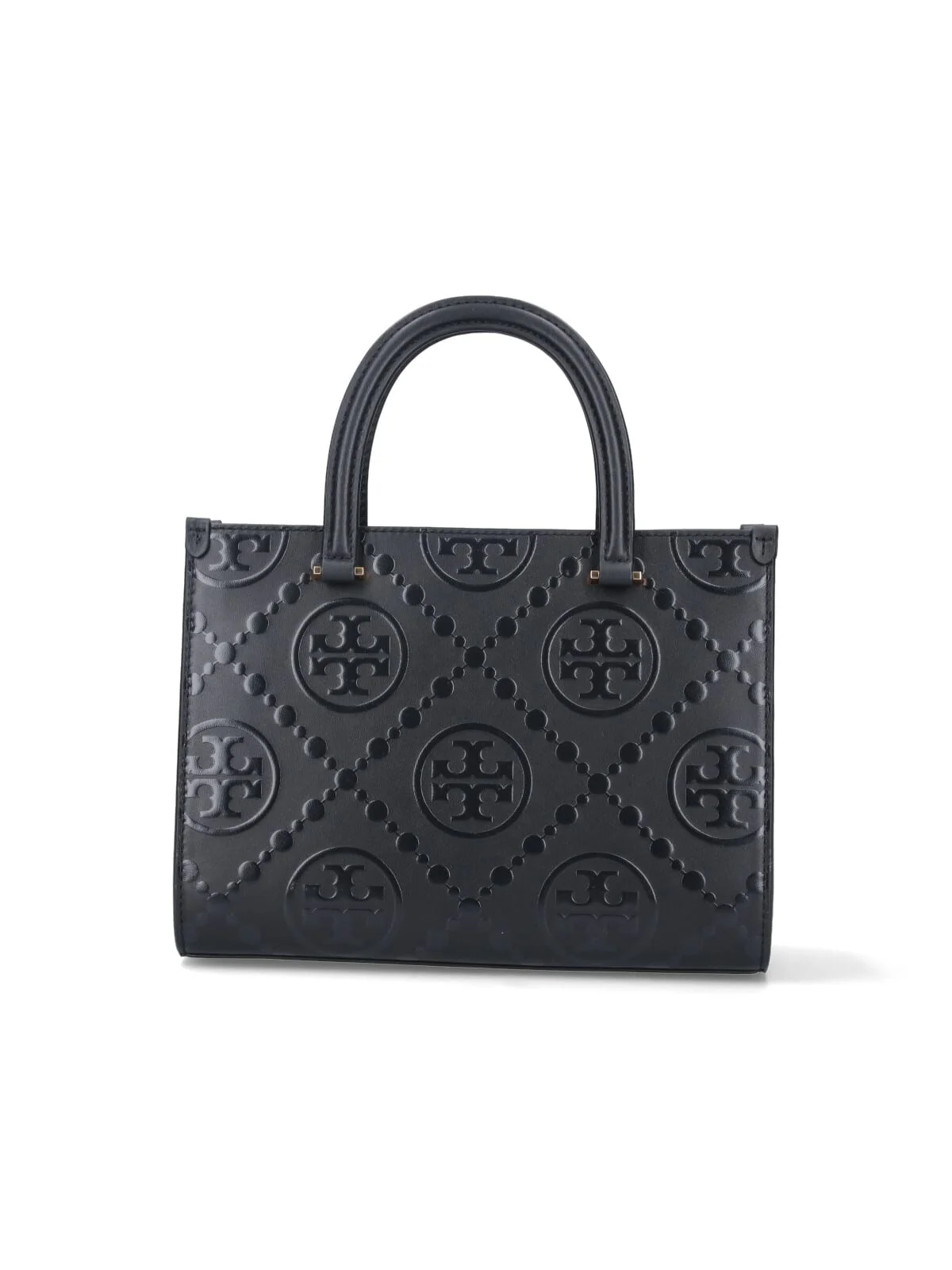 Tory Burch T Monogram Medium Tote Bag - Black - Image 3