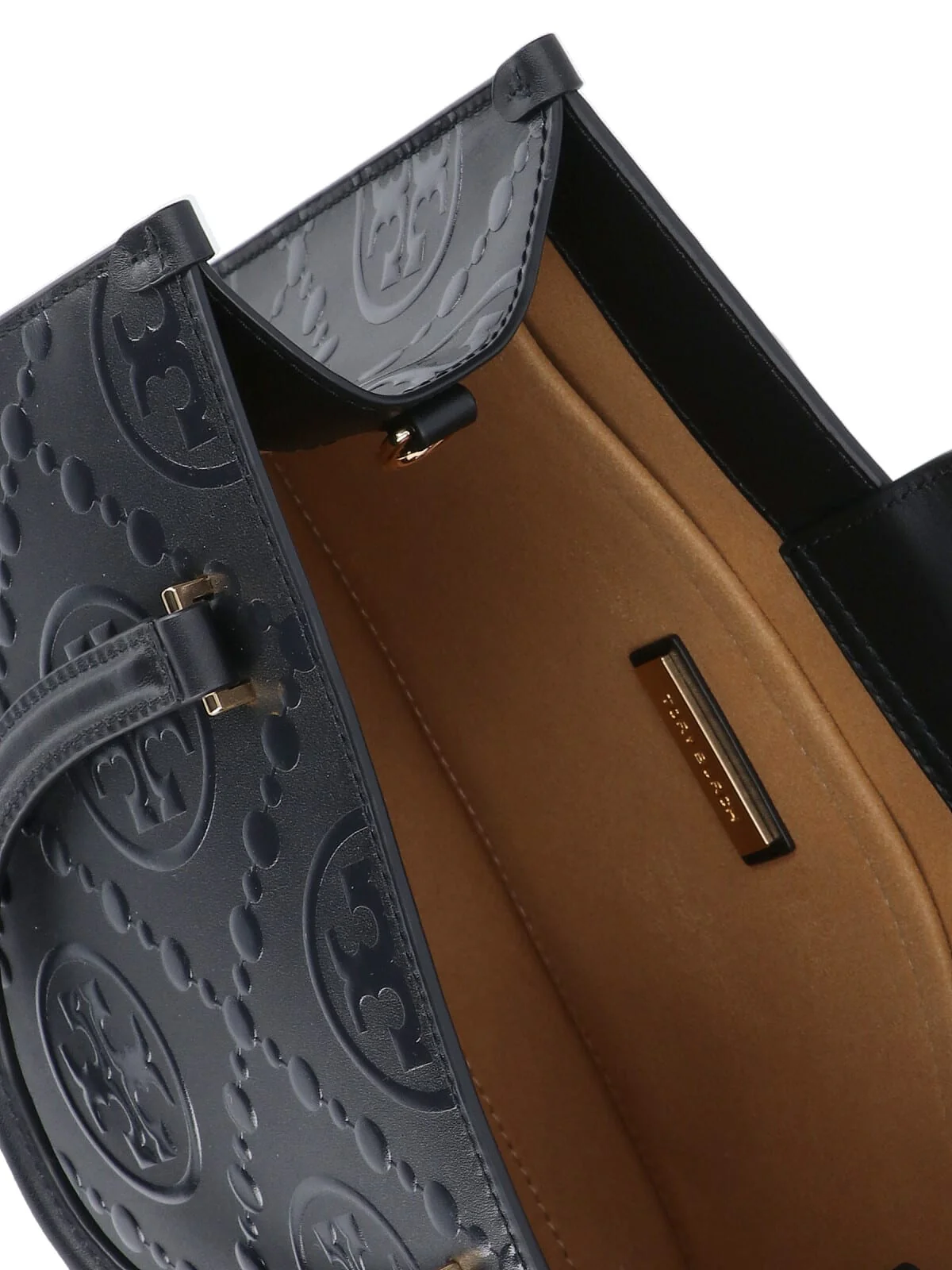 Tory Burch T Monogram Medium Tote Bag - Black - Image 4