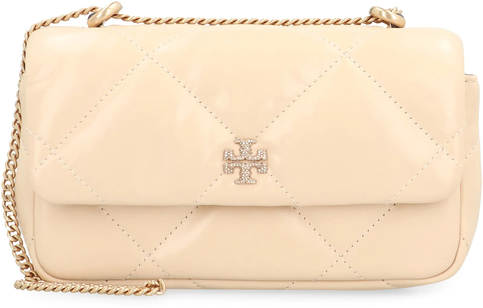 Tory Burch Kira Diamond Leather Mini Crossbody Bag - Vaniglia - Image 2