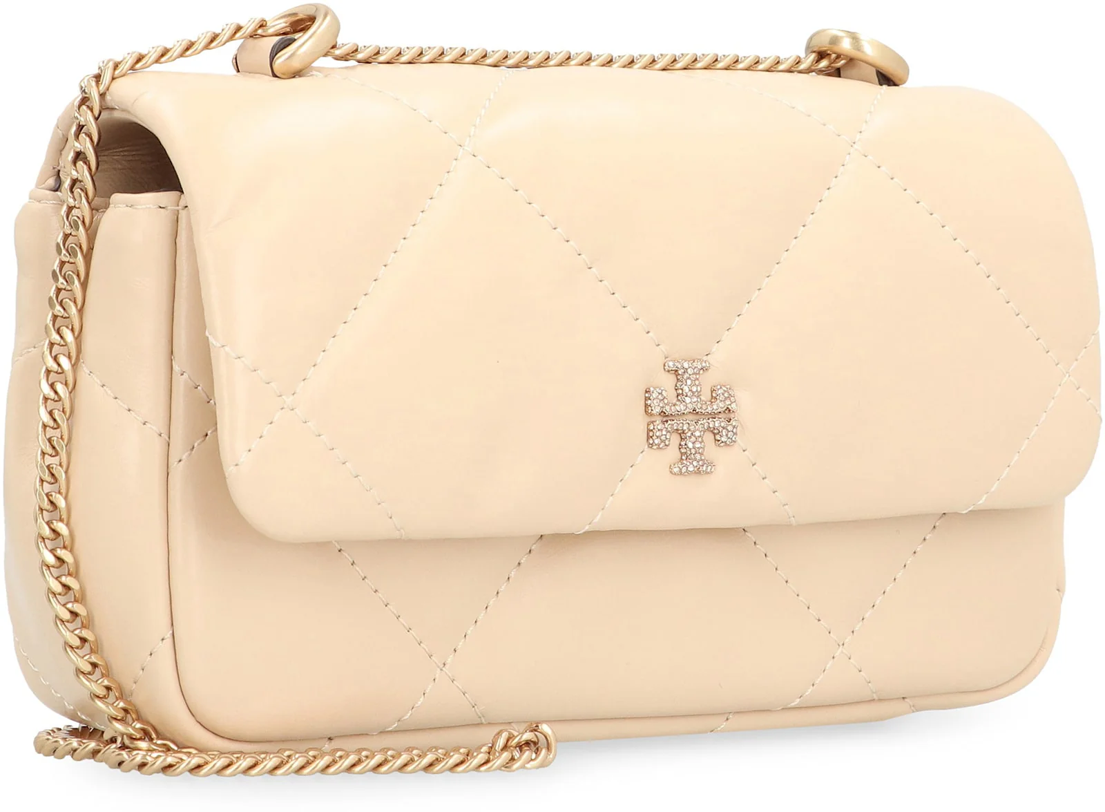 Tory Burch Kira Diamond Leather Mini Crossbody Bag - Vaniglia - Image 3