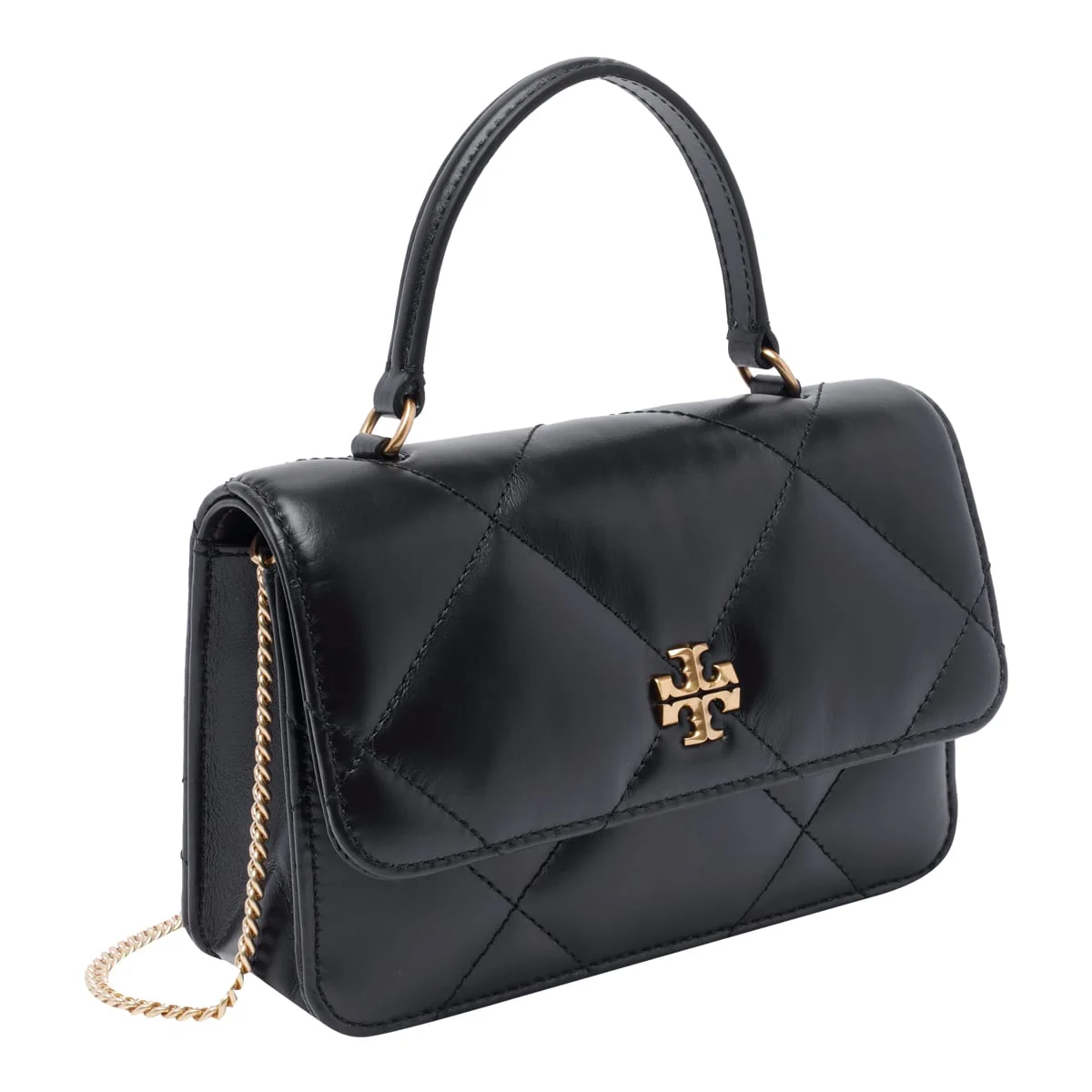 Tory Burch Mini Kira Diamond Quilted Handbag - Black - Image 2