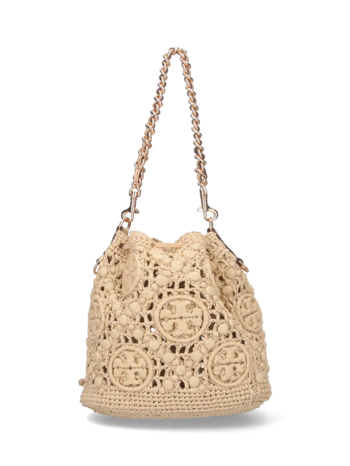 Tory Burch Medium Bucket Bag T Monogram - Natural - Image 3