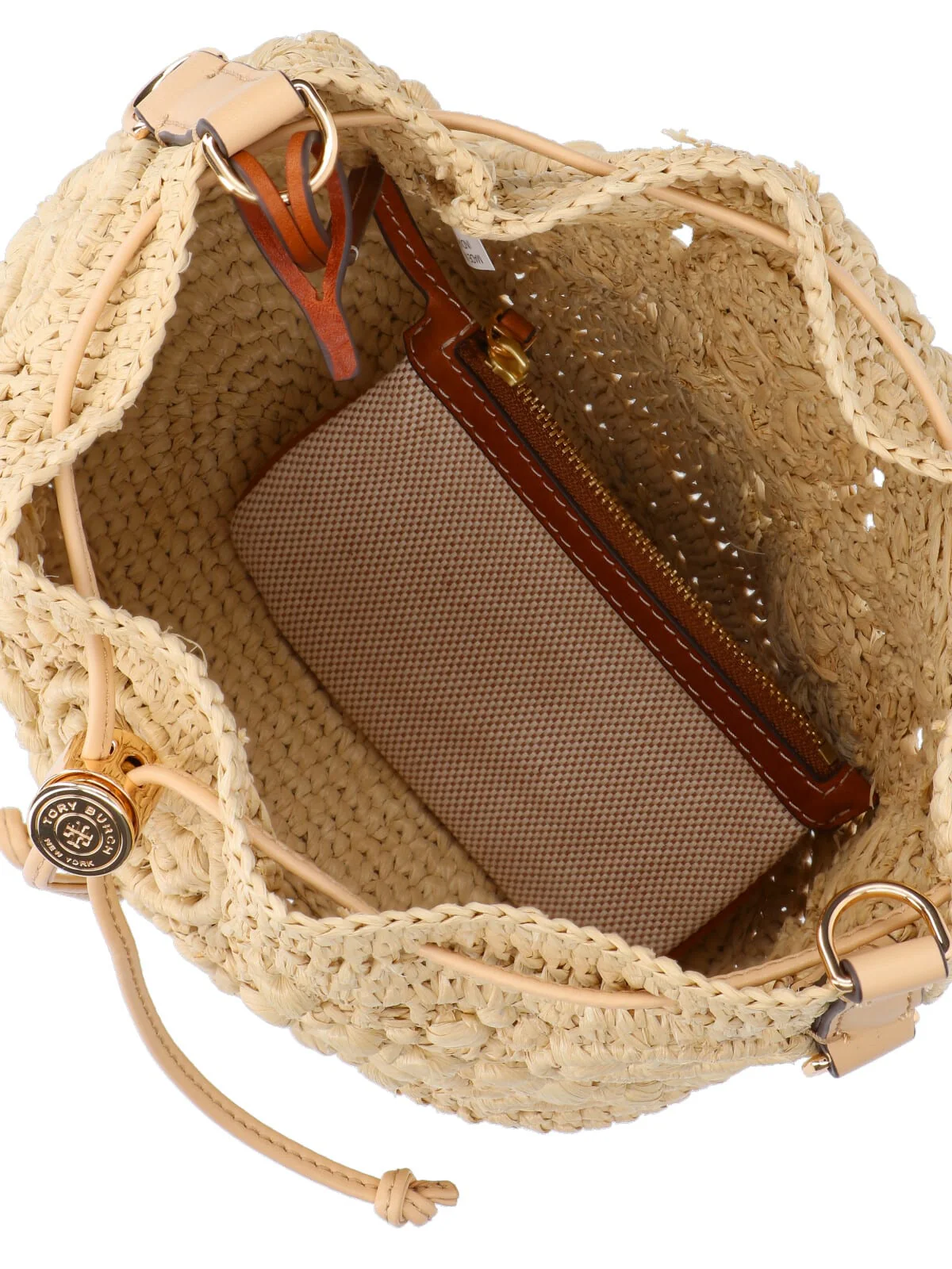 Tory Burch Medium Bucket Bag T Monogram - Natural - Image 4