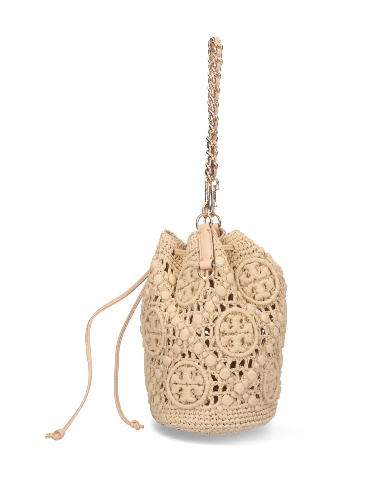 Tory Burch Medium Bucket Bag T Monogram - Natural - Image 5