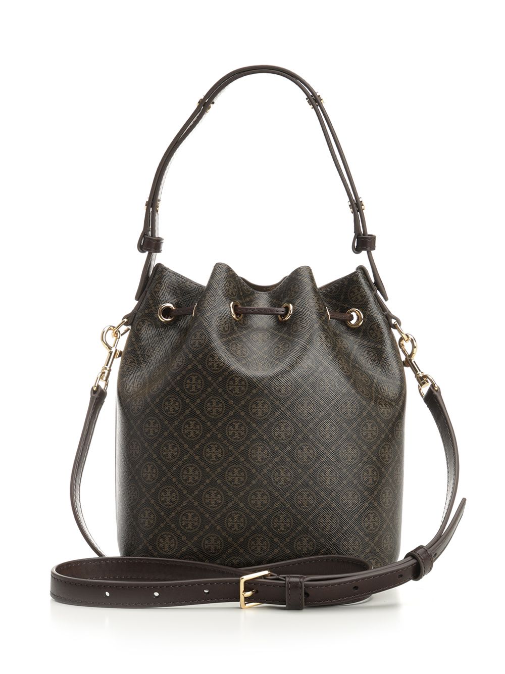 Tory Burch t Monogram Bucket Bag - Beige - Image 3