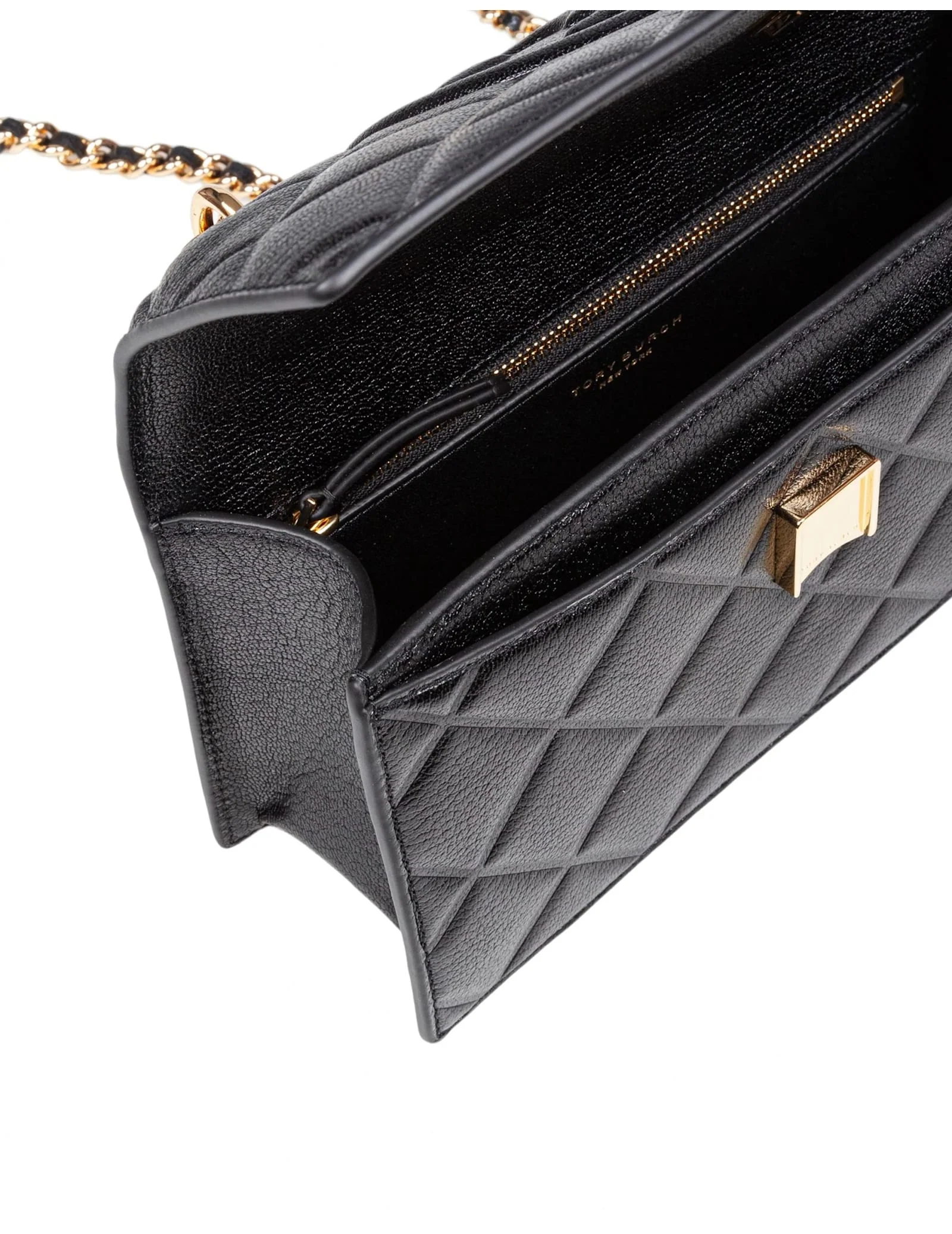 Tory Burch Fleming Small Leather Crossbody Bag - Black - Image 4