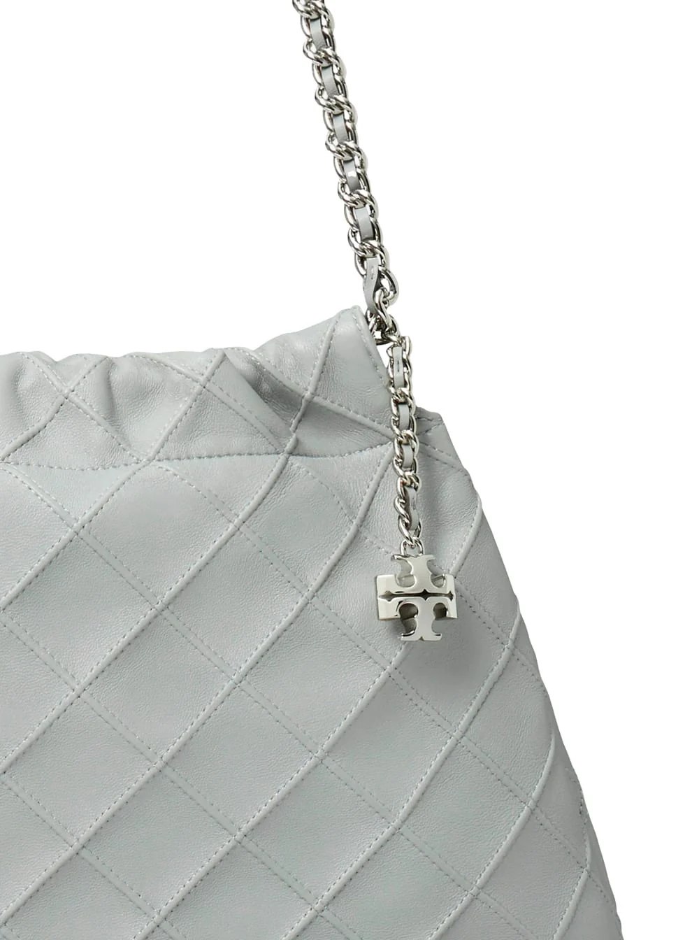 Tory Burch Nappa Leather Shopping Bag - Gray - Image 3