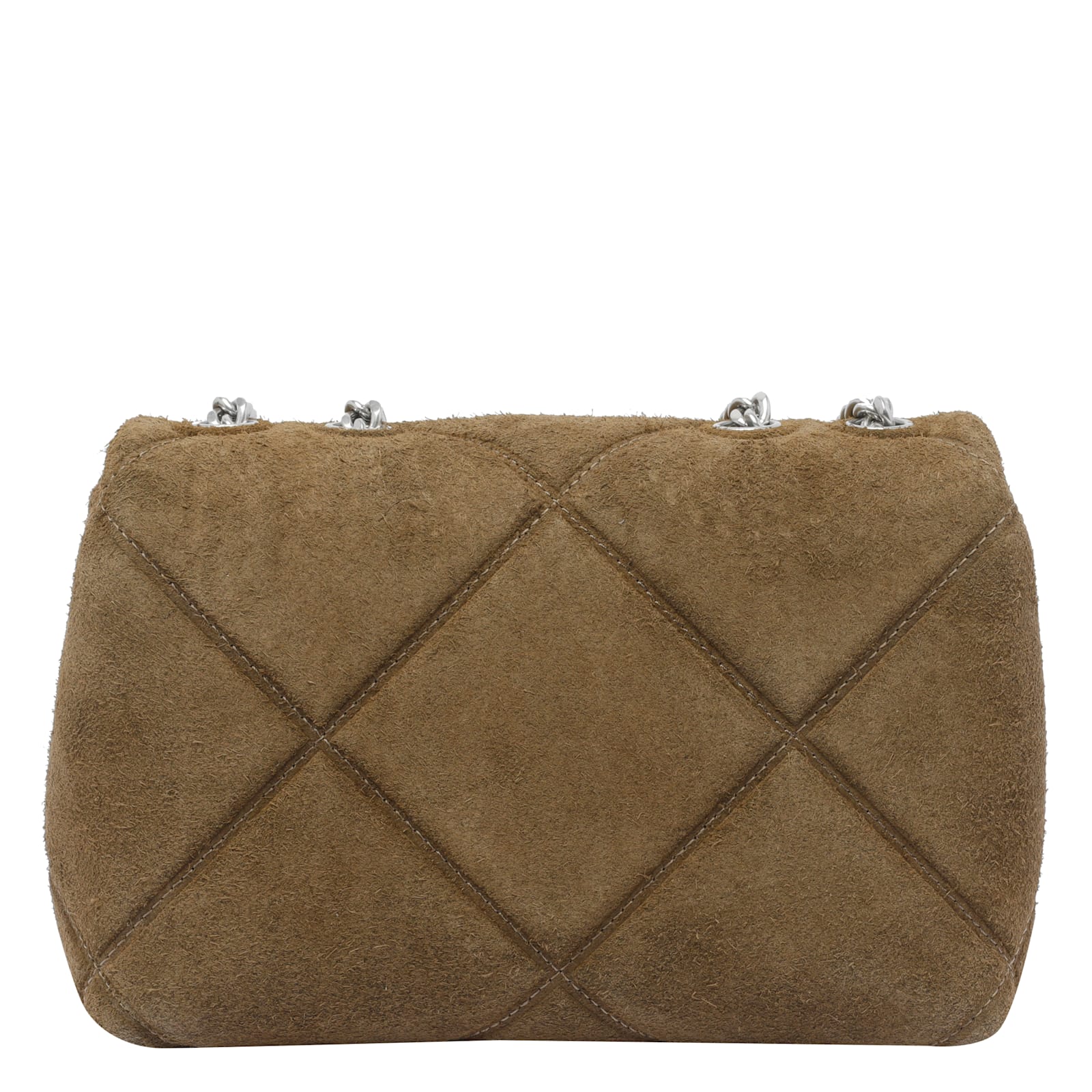 Tory Burch Small Kira Diamond Quilted Convertible Suede Shoulder Bag - Green - Image 3
