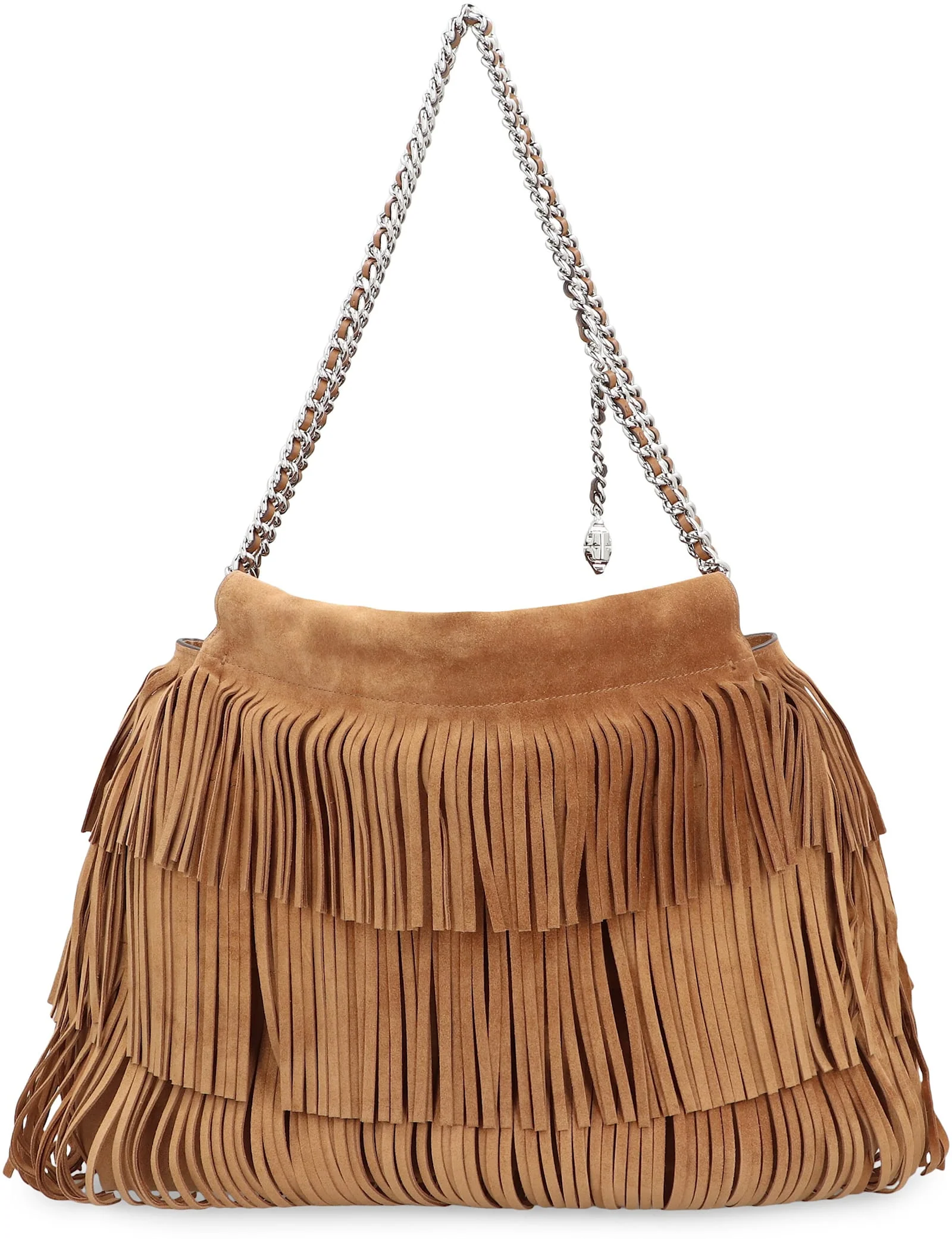 Tory Burch Fleming In Suede With Fringes Hobo Bag - Brown - Image 2