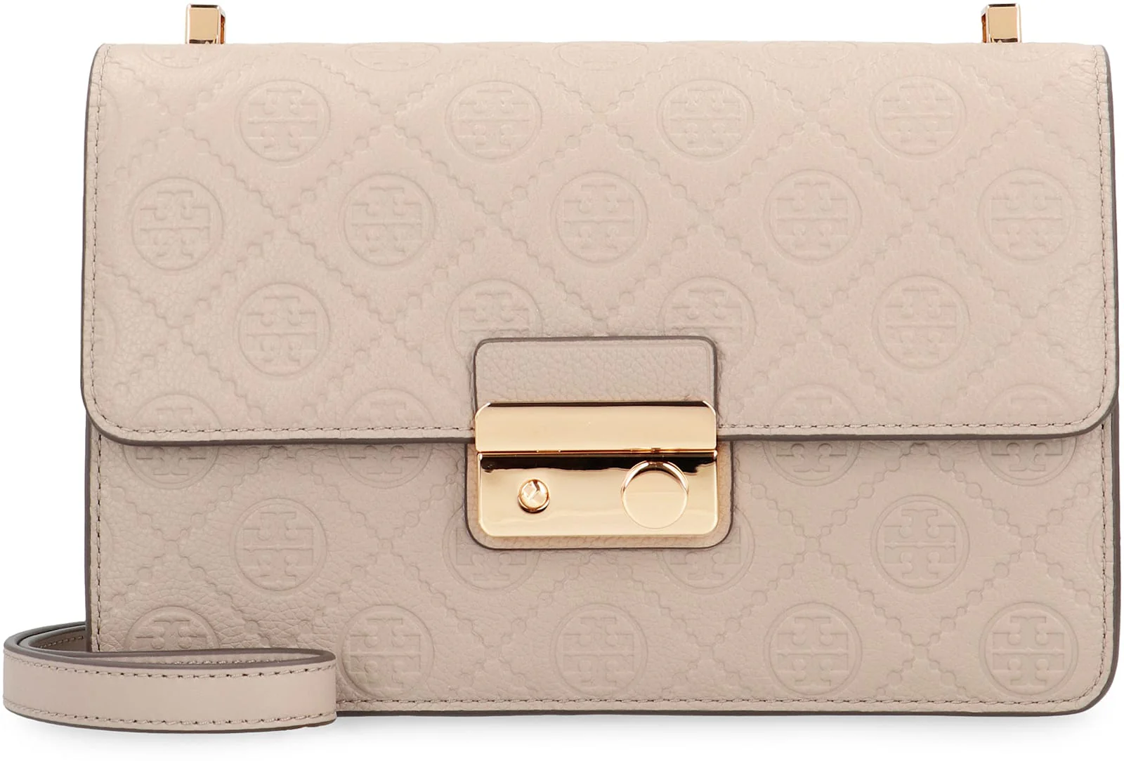 Tory Burch T Monogram Leather Shoulder Bag - Gray - Image 2