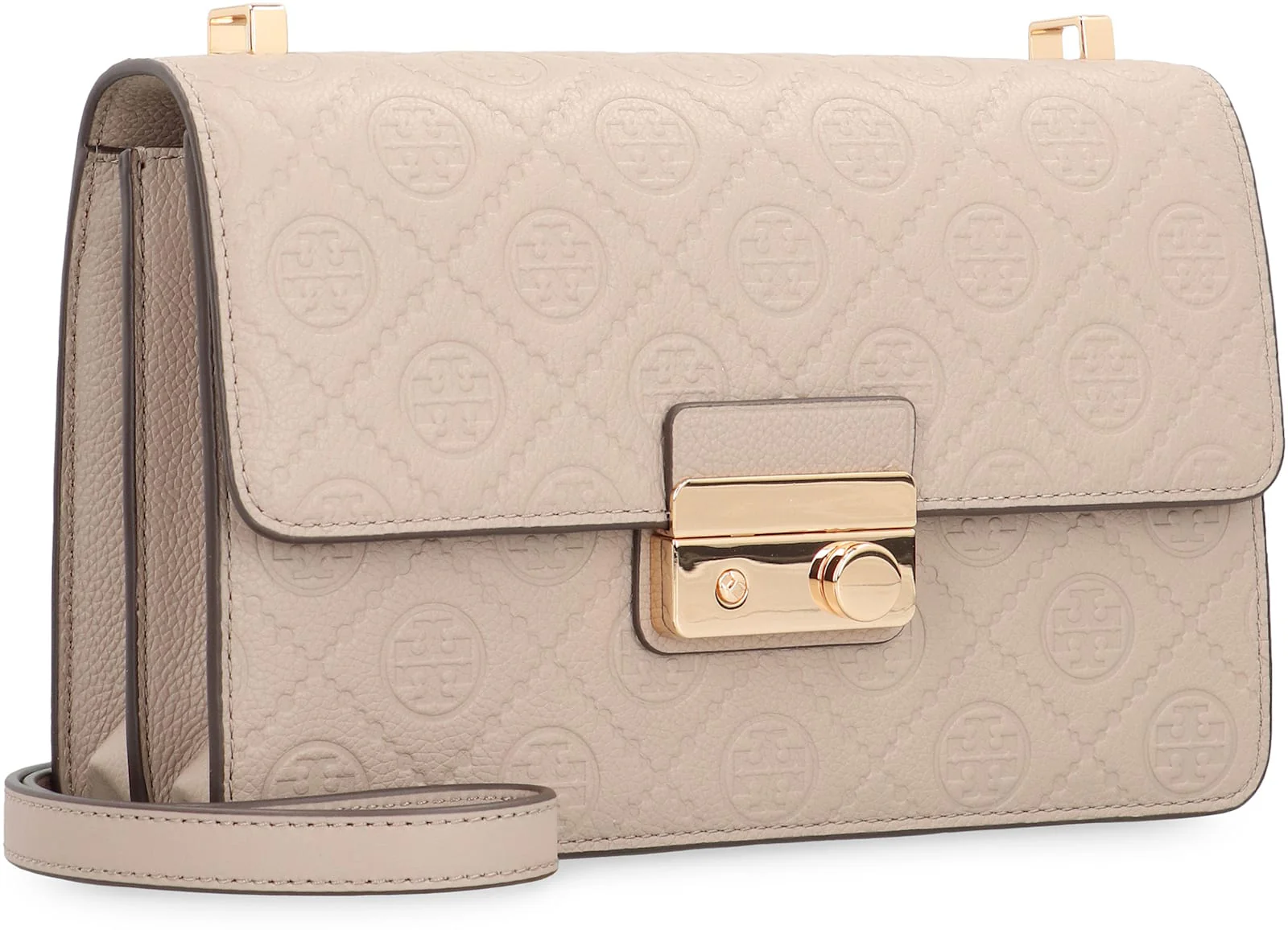Tory Burch T Monogram Leather Shoulder Bag - Gray - Image 3