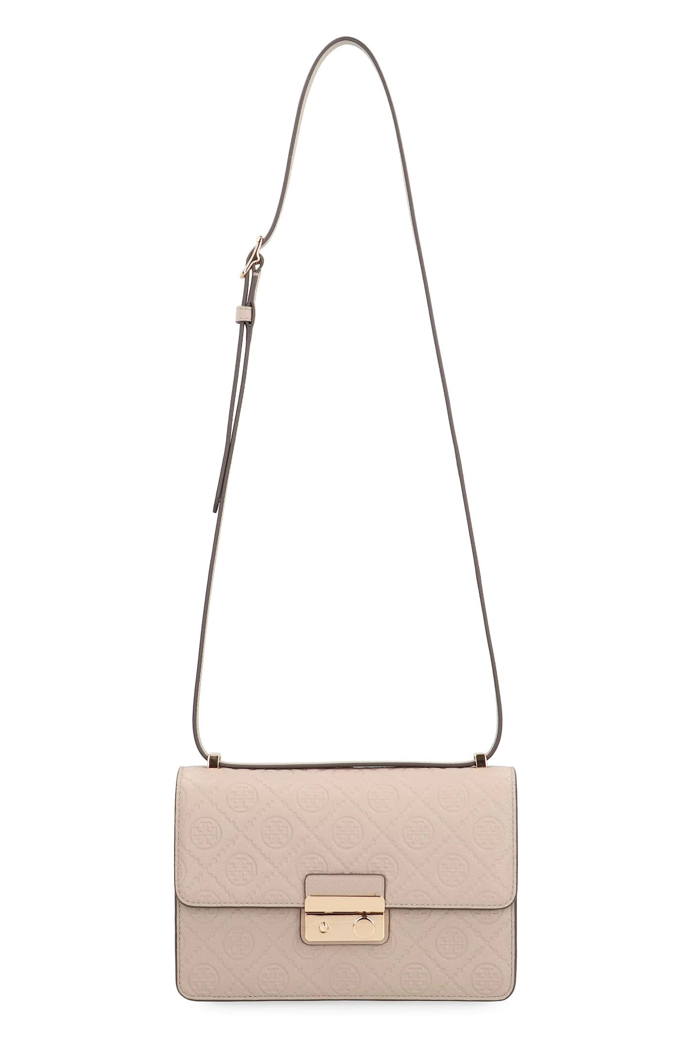 Tory Burch T Monogram Leather Shoulder Bag - Gray - Image 4