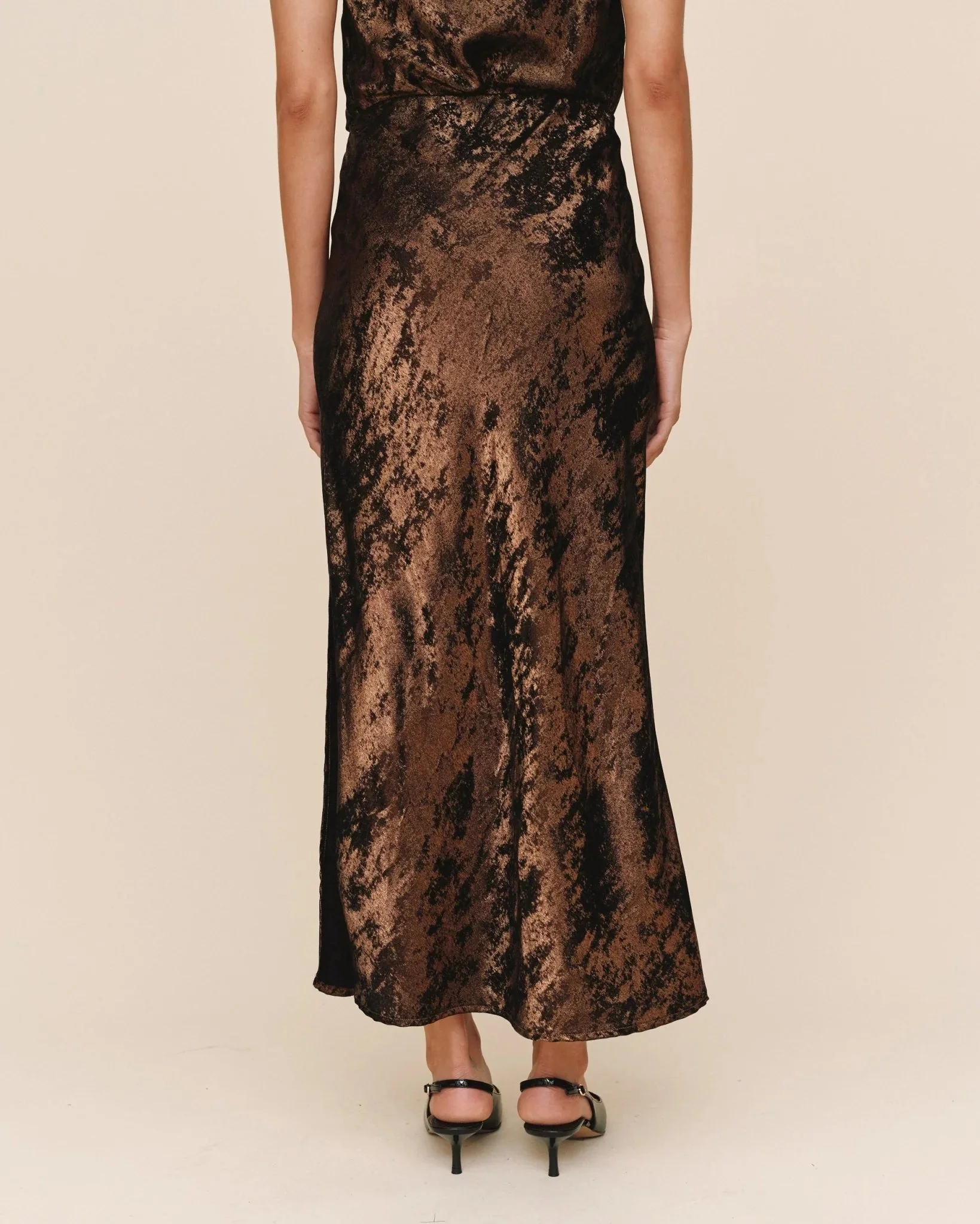 Bella Dahl Shimmer Bias Maxi Skirt - Image 3
