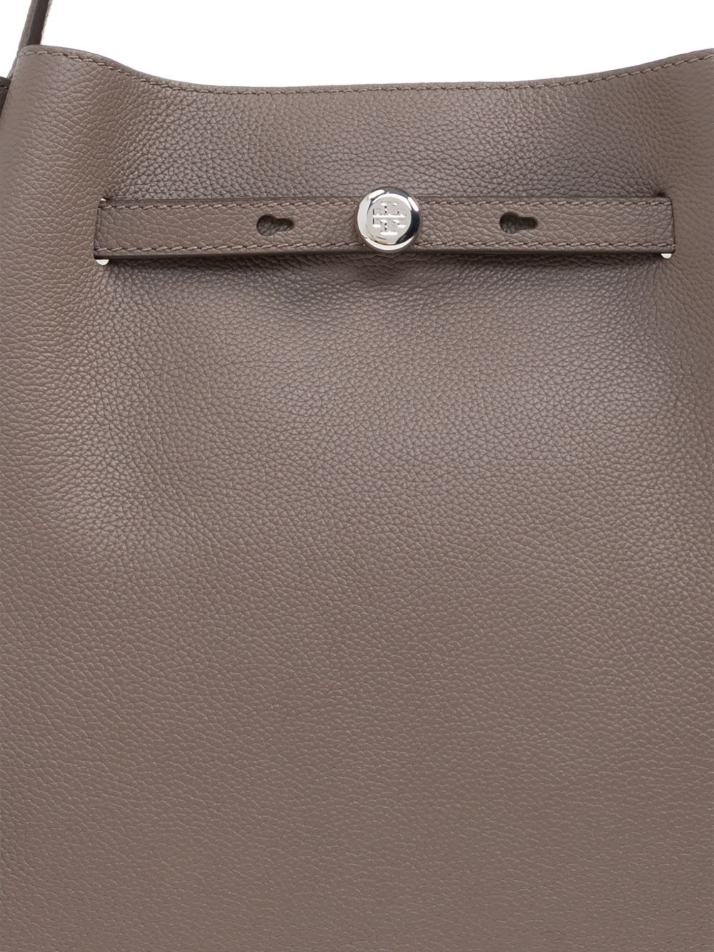 Tory Burch Romy Large Leather Bucket Bag - Dove Grey - Image 2