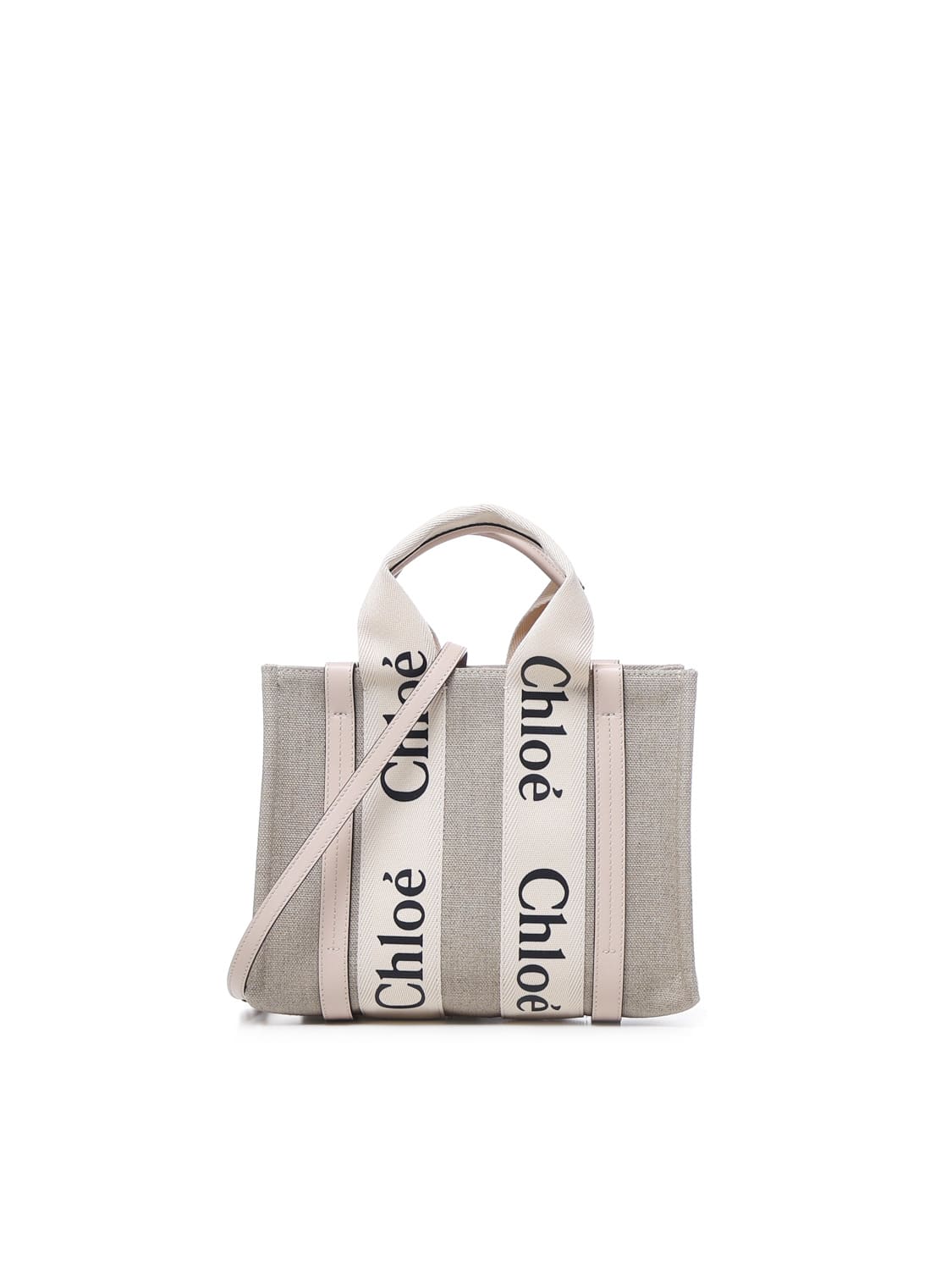 Chloé Mini Woody Tote Bag - Cement Pink - Image 2