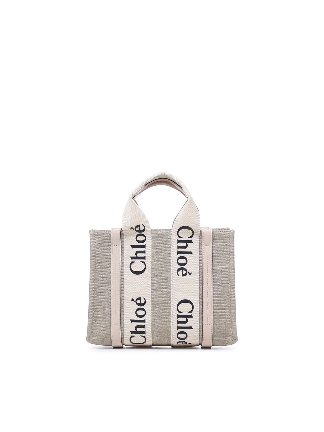 Chloé Mini Woody Tote Bag - Cement Pink - Image 3