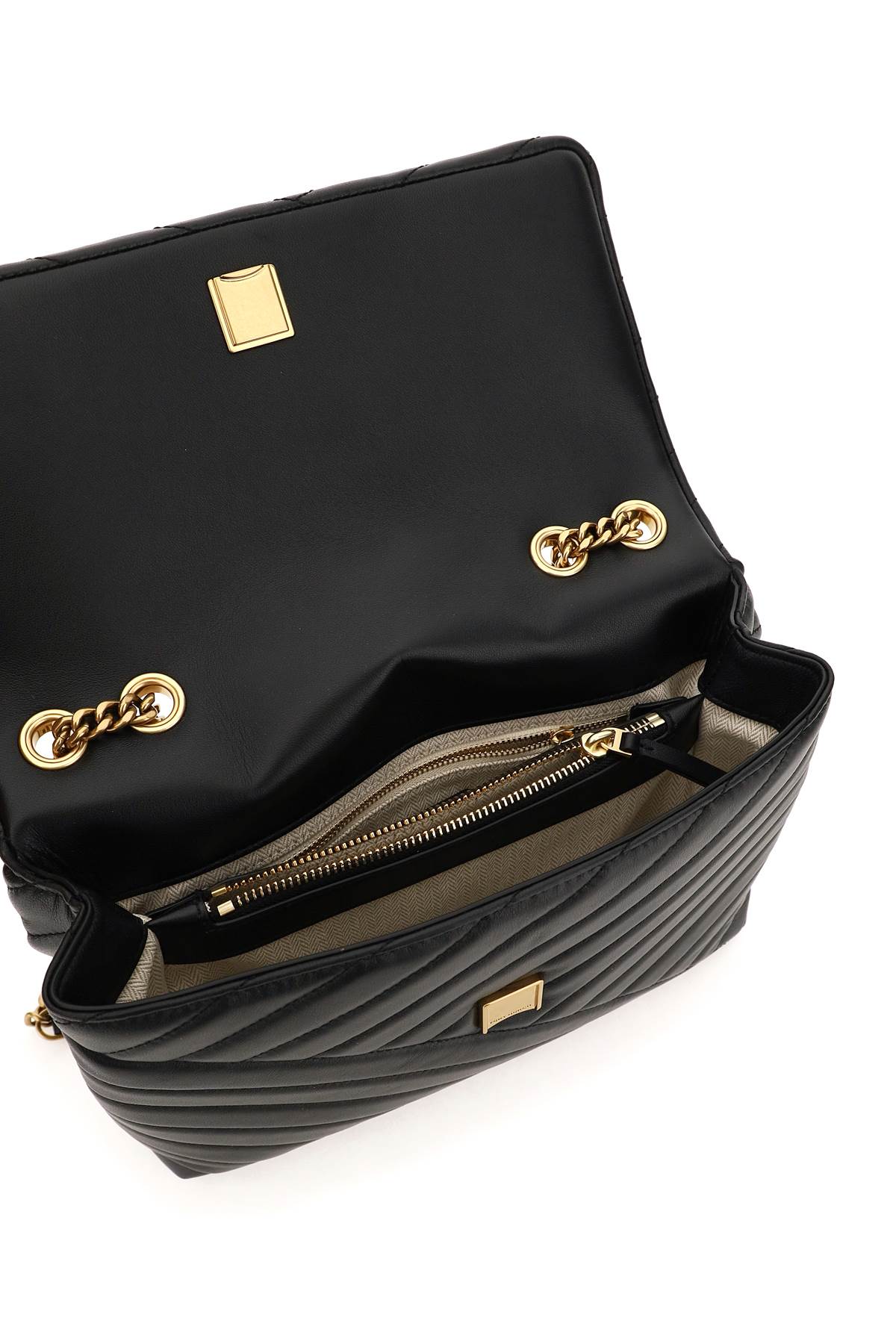 Tory Burch Kira Chevron Convertible Shoulder Bag - Black - Image 2