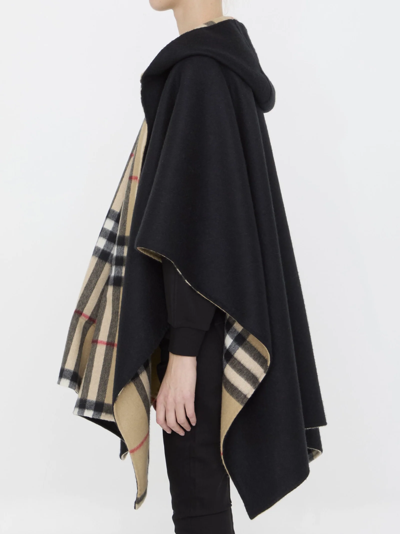 Burberry Cashmere Cape - Black/Neutrals - Image 3