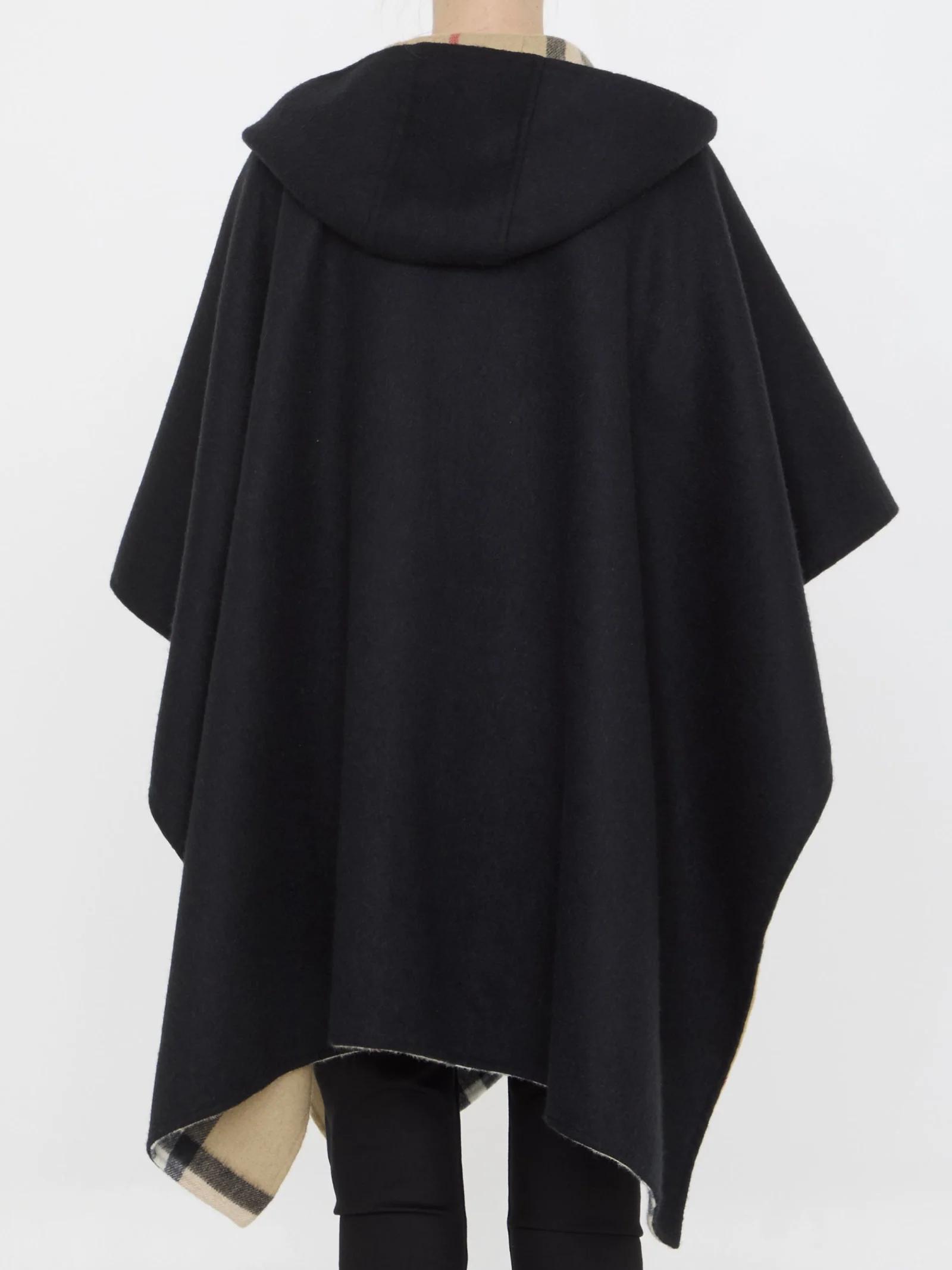 Burberry Cashmere Cape - Black/Neutrals - Image 4