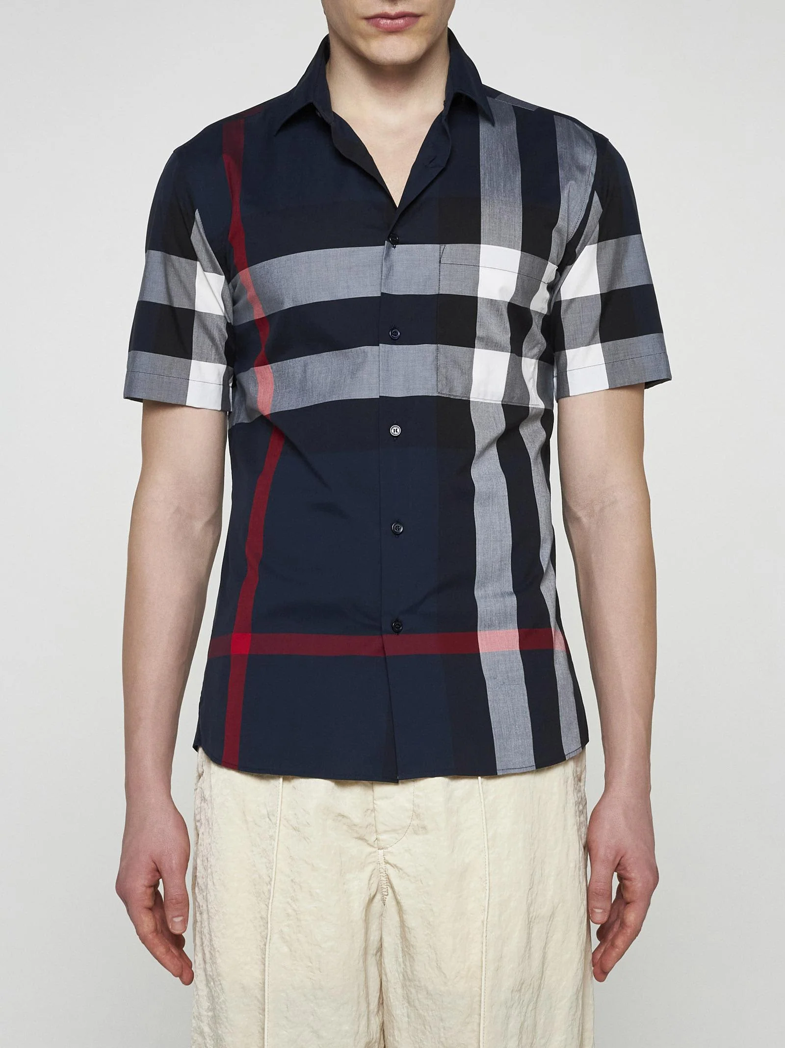 Burberry Summerton Check Cotton Shirt - Blue/Multicolour - Image 2