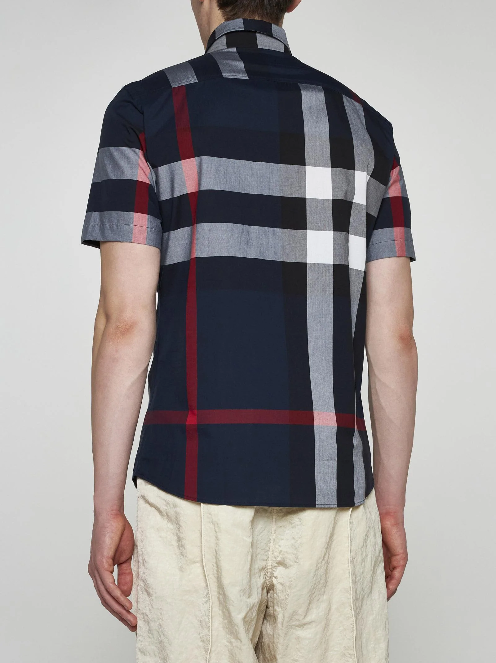 Burberry Summerton Check Cotton Shirt - Blue/Multicolour - Image 3