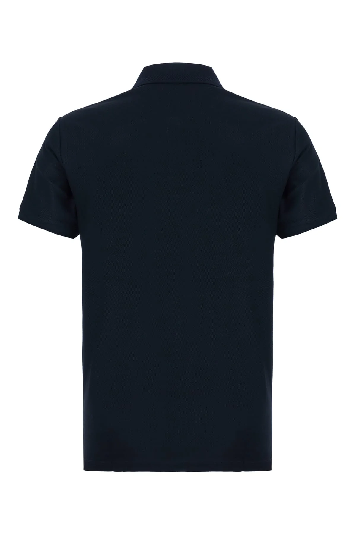 Burberry Navy Blue Piquet Polo Shirt - Image 2
