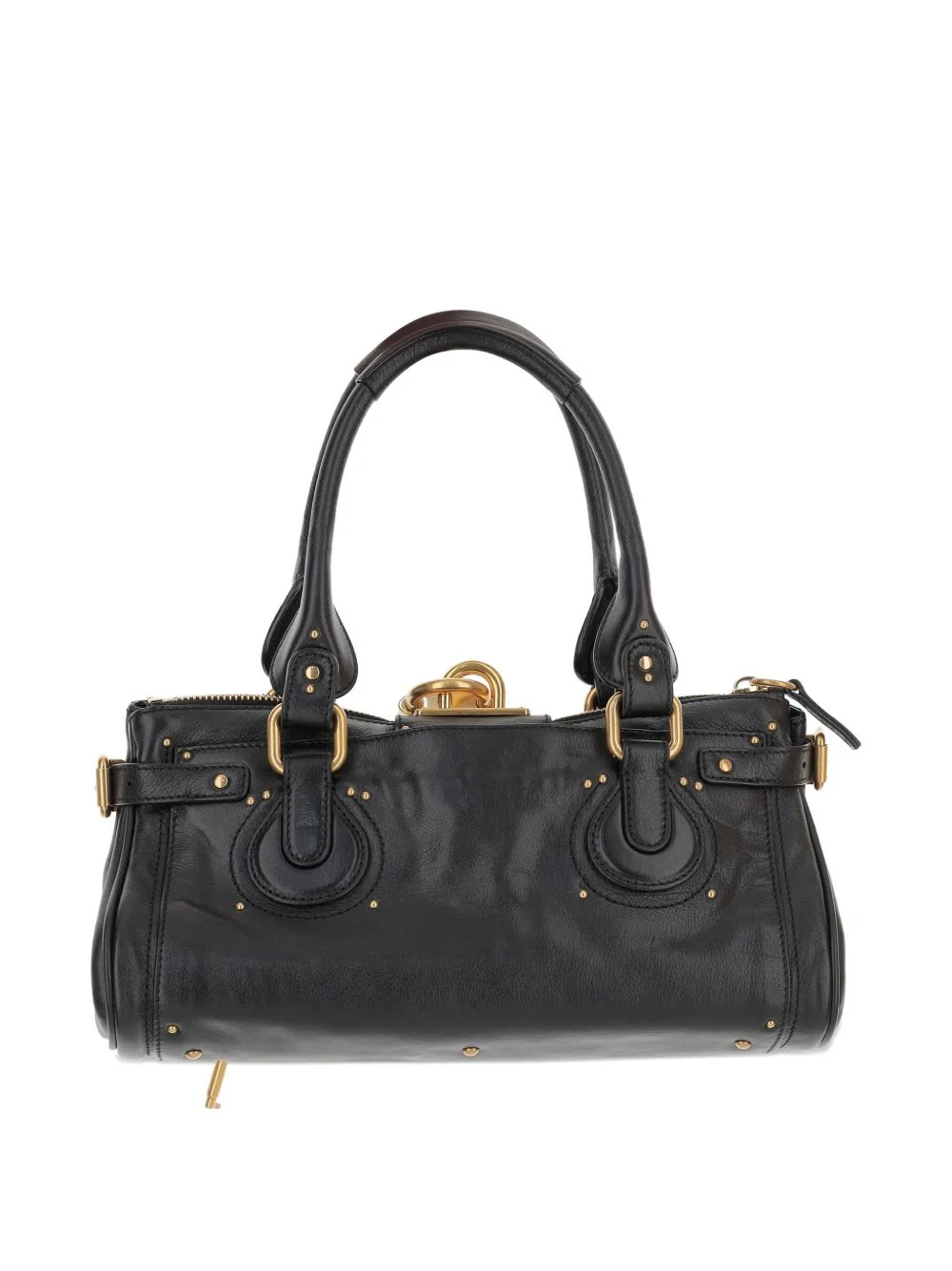 Chloé Paddington Leather Shoulder Bag - Black - Image 4