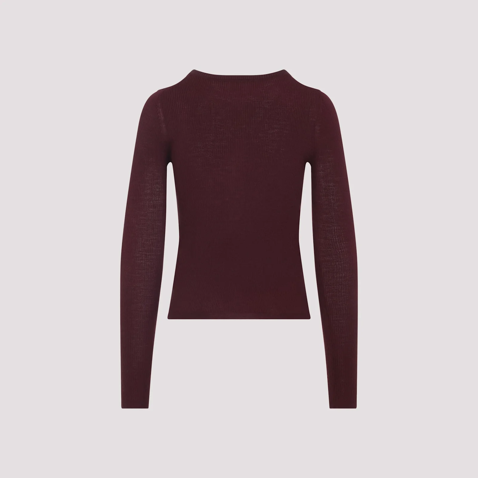 Chloé Wool and Silk Pullover - Burgundy - Image 4