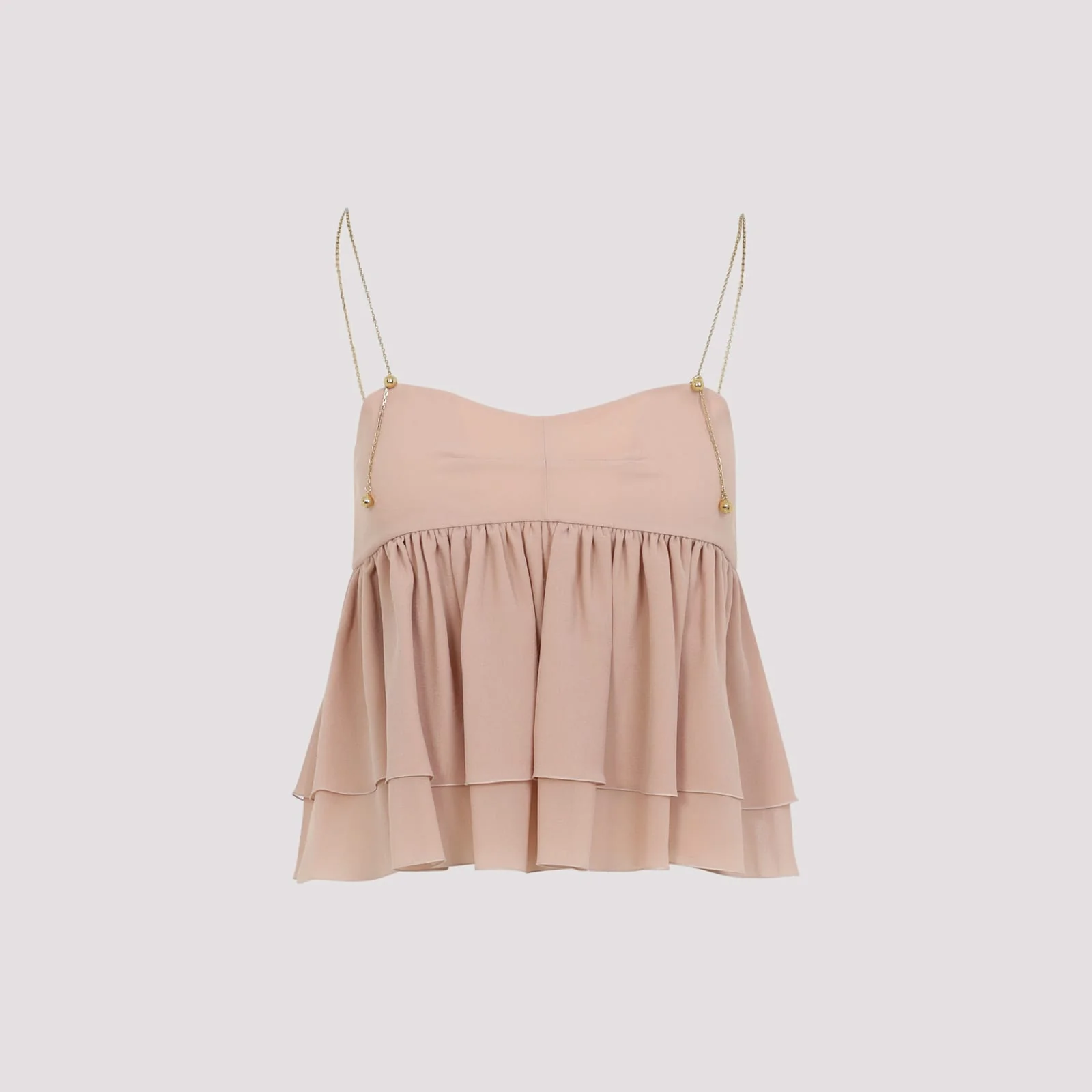 Chloé Silk Top - Biscuit Pink - Image 3