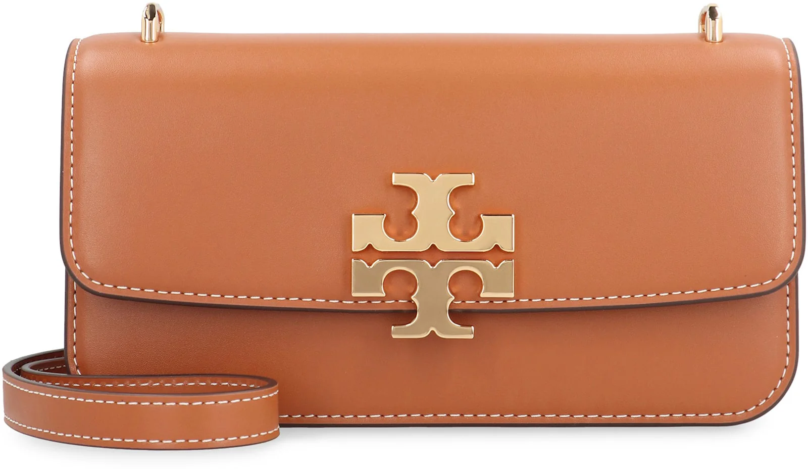 Tory Burch Eleanor Small Leather Crossbody Bag - Brown - Image 2