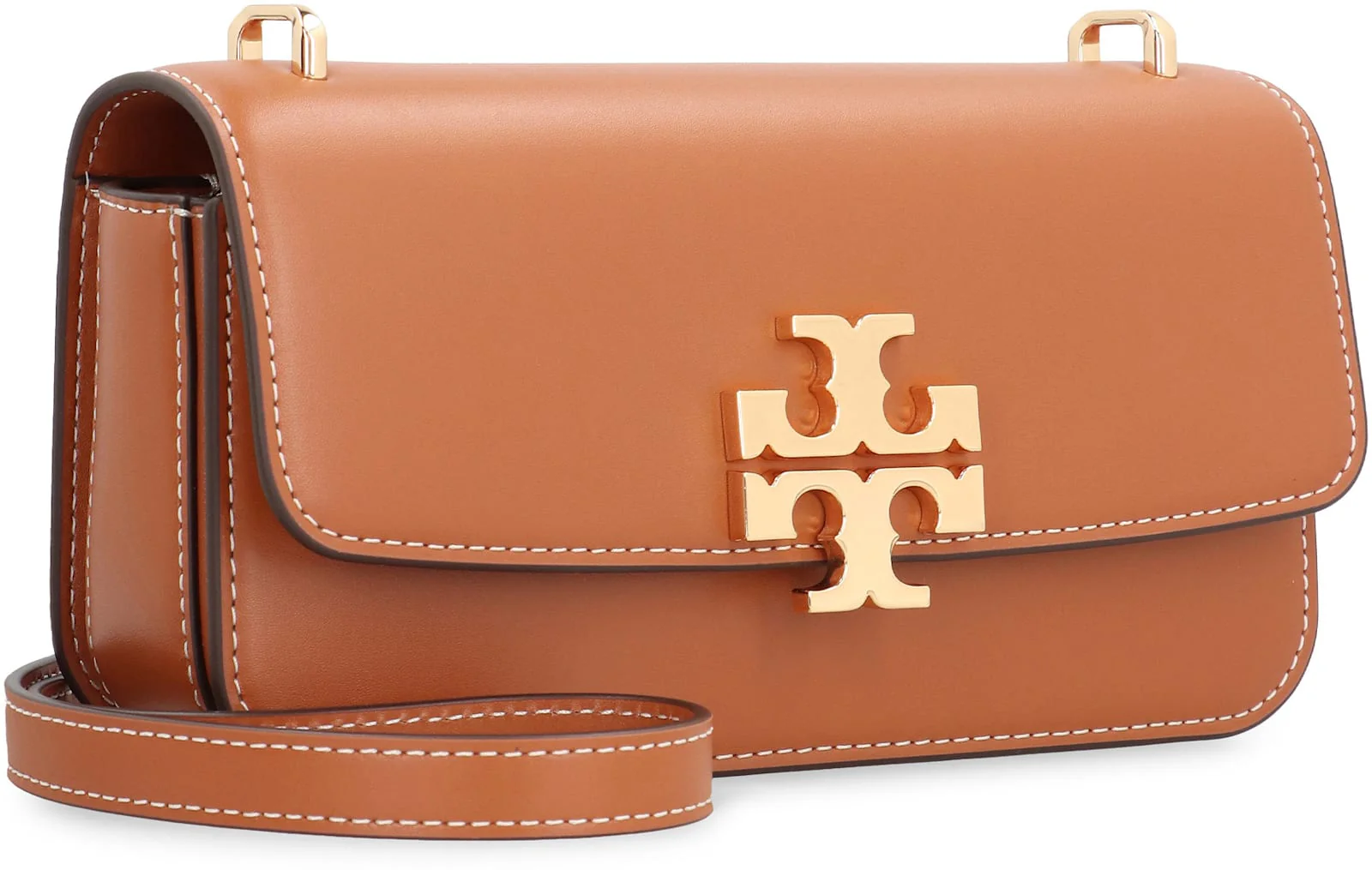 Tory Burch Eleanor Small Leather Crossbody Bag - Brown - Image 3