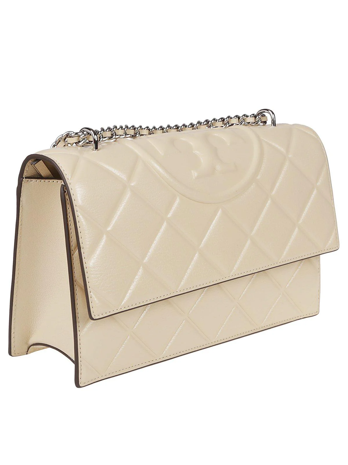 Tory Burch Fleming Shoulder Bag - Vanilla Soft Serve - Image 3