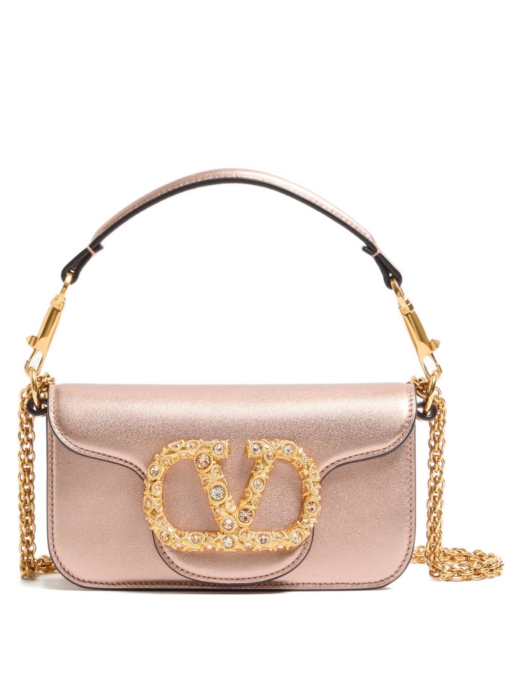Valentino Garavani Loc Small Leather Shoulder Bag - Pink