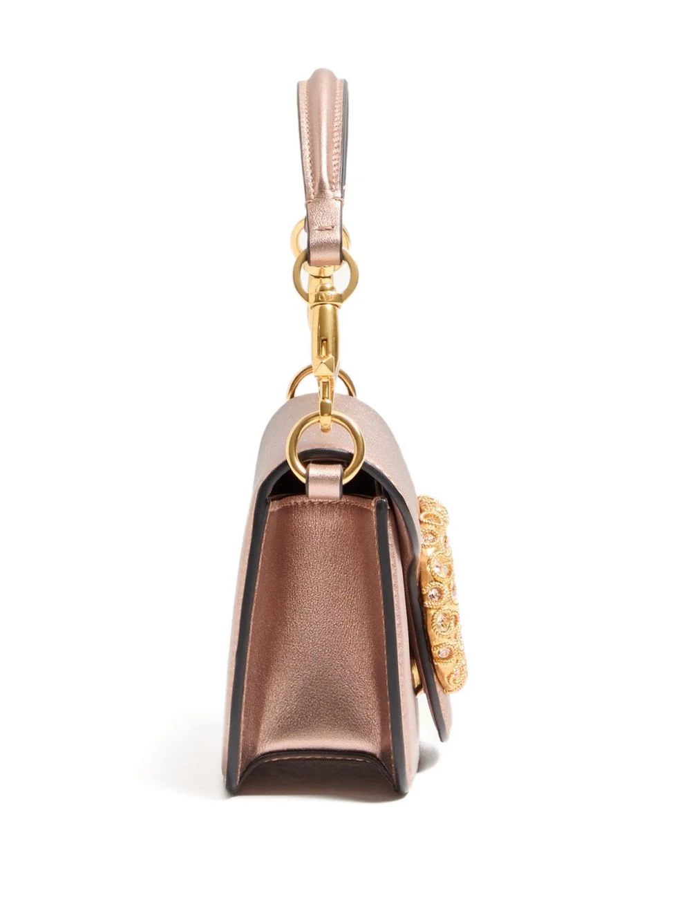 Valentino Garavani Loc Small Leather Shoulder Bag - Pink - Image 2