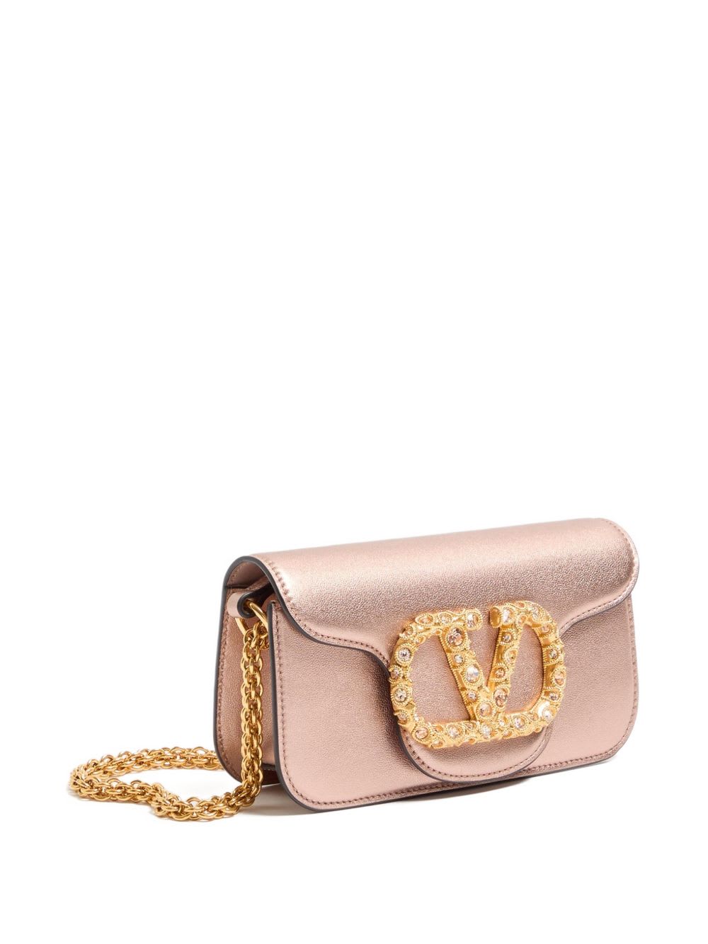 Valentino Garavani Loc Small Leather Shoulder Bag - Pink - Image 4