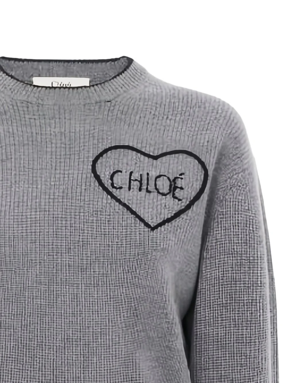 Chloé Cashmere Crewneck Sweater - Gray - Image 2
