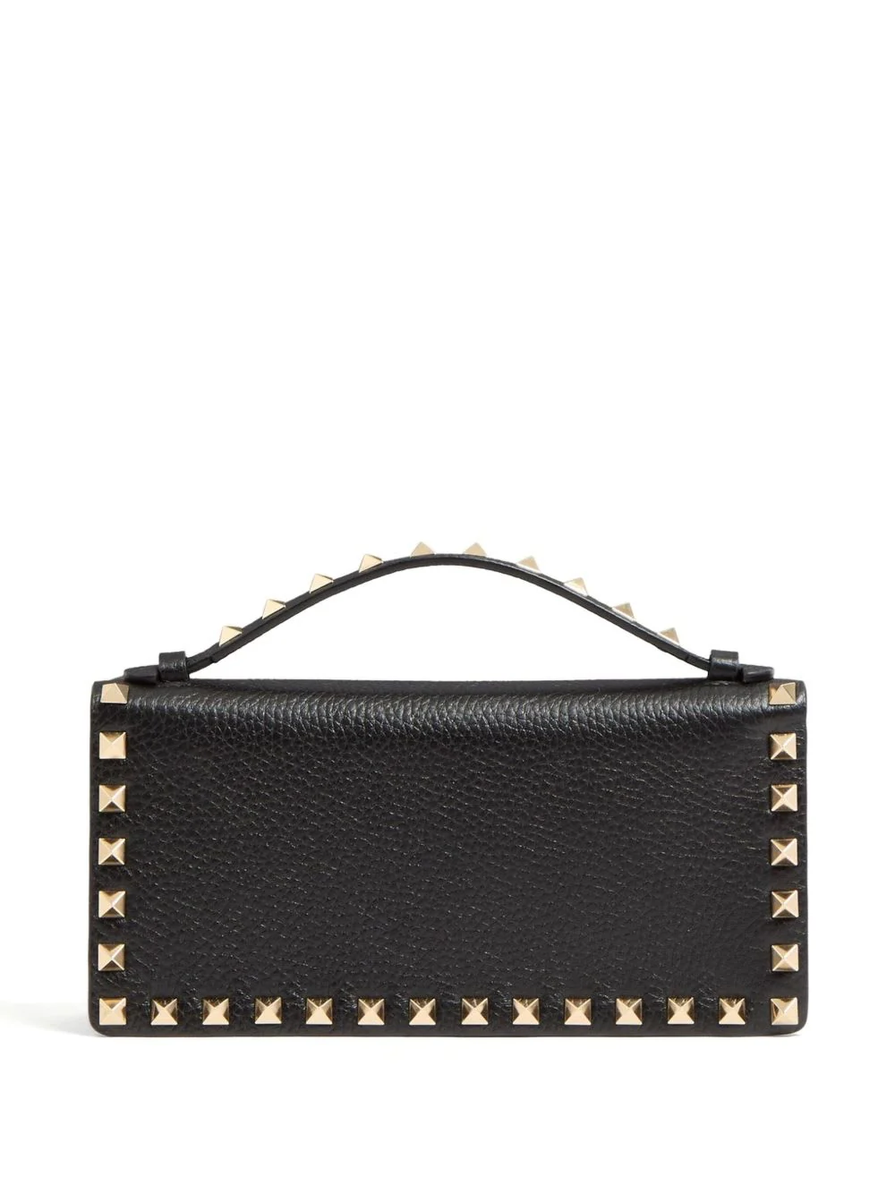 Valentino Garavani Rockstud Leather Wallet On Chain - Black - Image 4