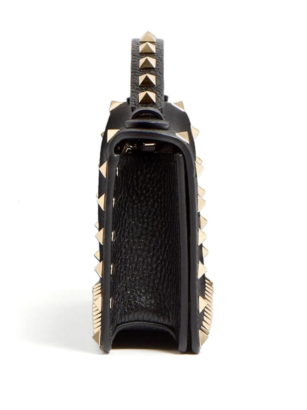 Valentino Garavani Rockstud Leather Wallet On Chain - Black - Image 5